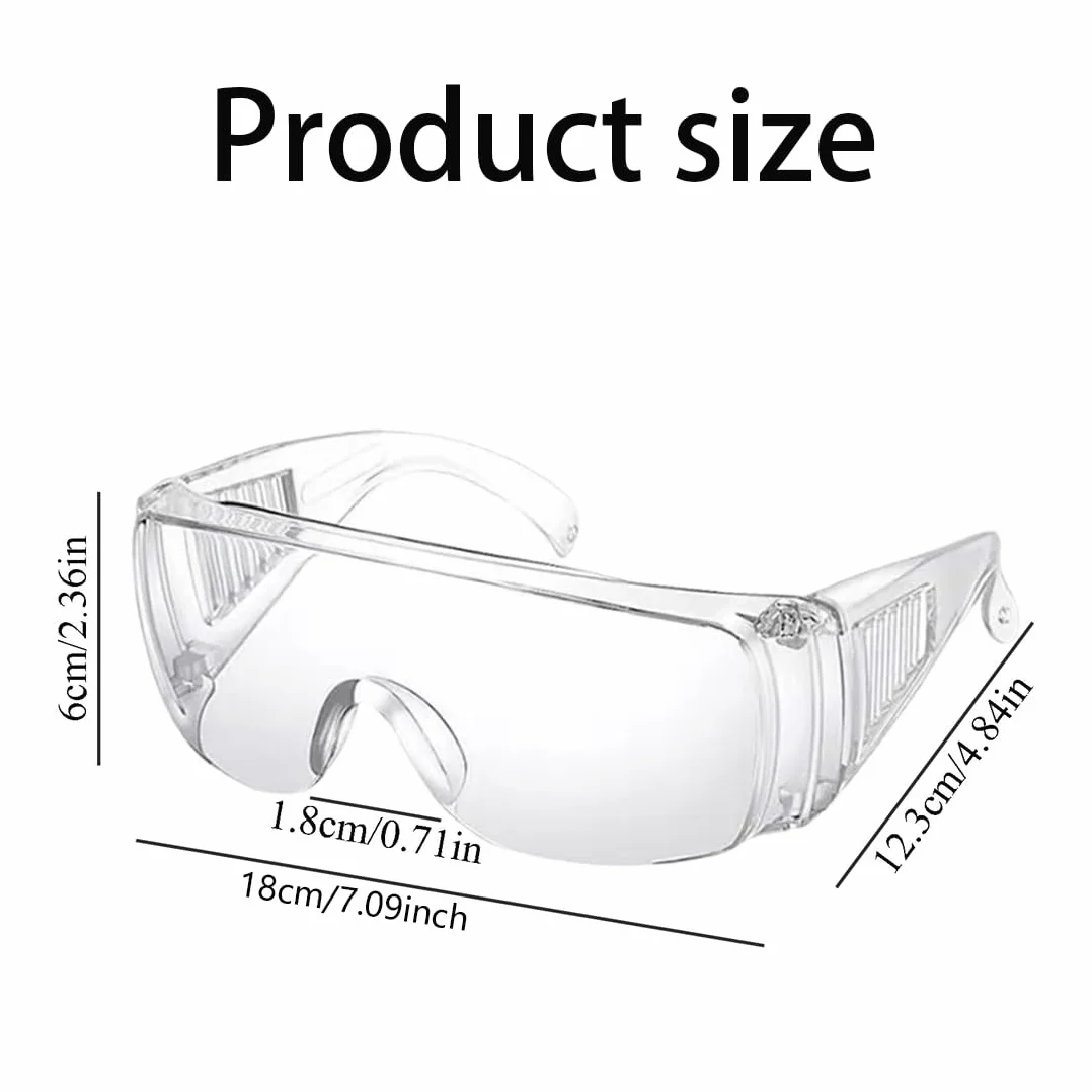 Przezroczyste okulary ochronne, 2 szt. przeciwmgielne okulary ochronne zakładane na okulary przezroczyste okulary ochronne gogle laboratoryjne z osłonami bocznymi do budowy, laboratorium
