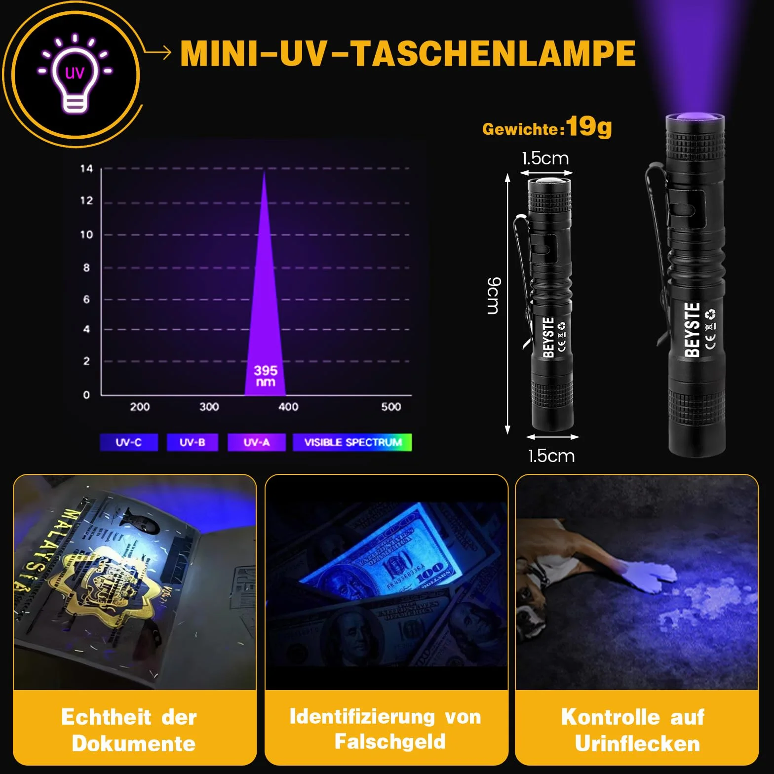 BEYSET LED Latarka Akumulatorowa 1,000,000 Lumenów, Super Jasne Potężna Długotrwała Latarki, IPX6 Wodoodporna na Przerwy w Dostawie Prądu, Camping, Wędrówki, Sytuacje Awaryjne