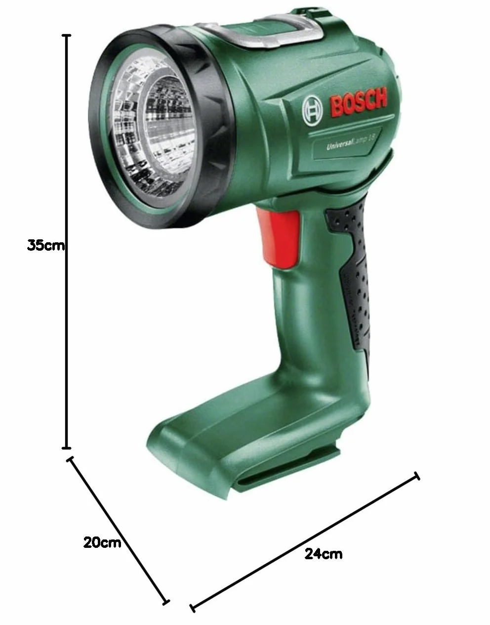 Bosch Home And Garden 06039A1100 Lampa, Czarny/Zielony, ‎19,7 x 12,8 x 8,3 cm; 9,07 g