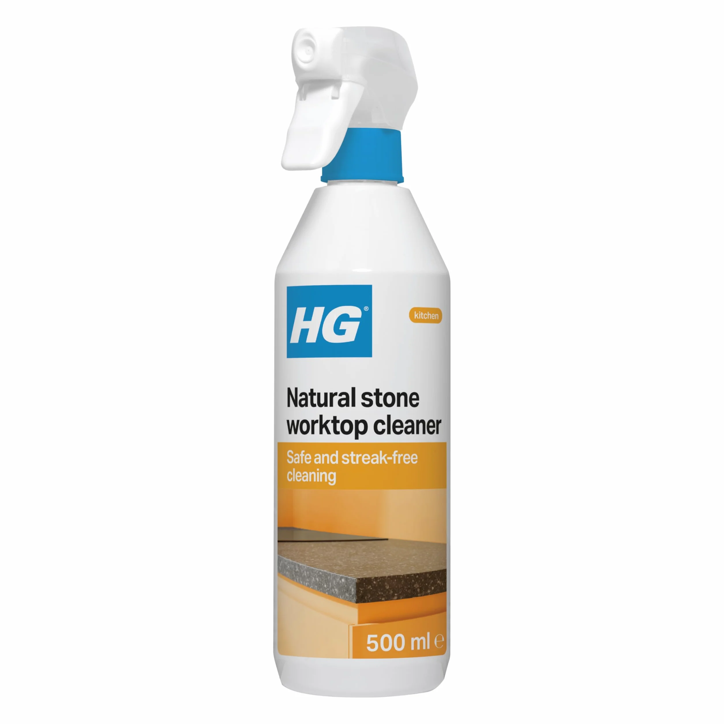 HG Naturalny kamień kuchenny Top Cleaner 500 ml - do codziennego czyszczenia bez smug i absolutnie bezpieczny, (1 sztuka)