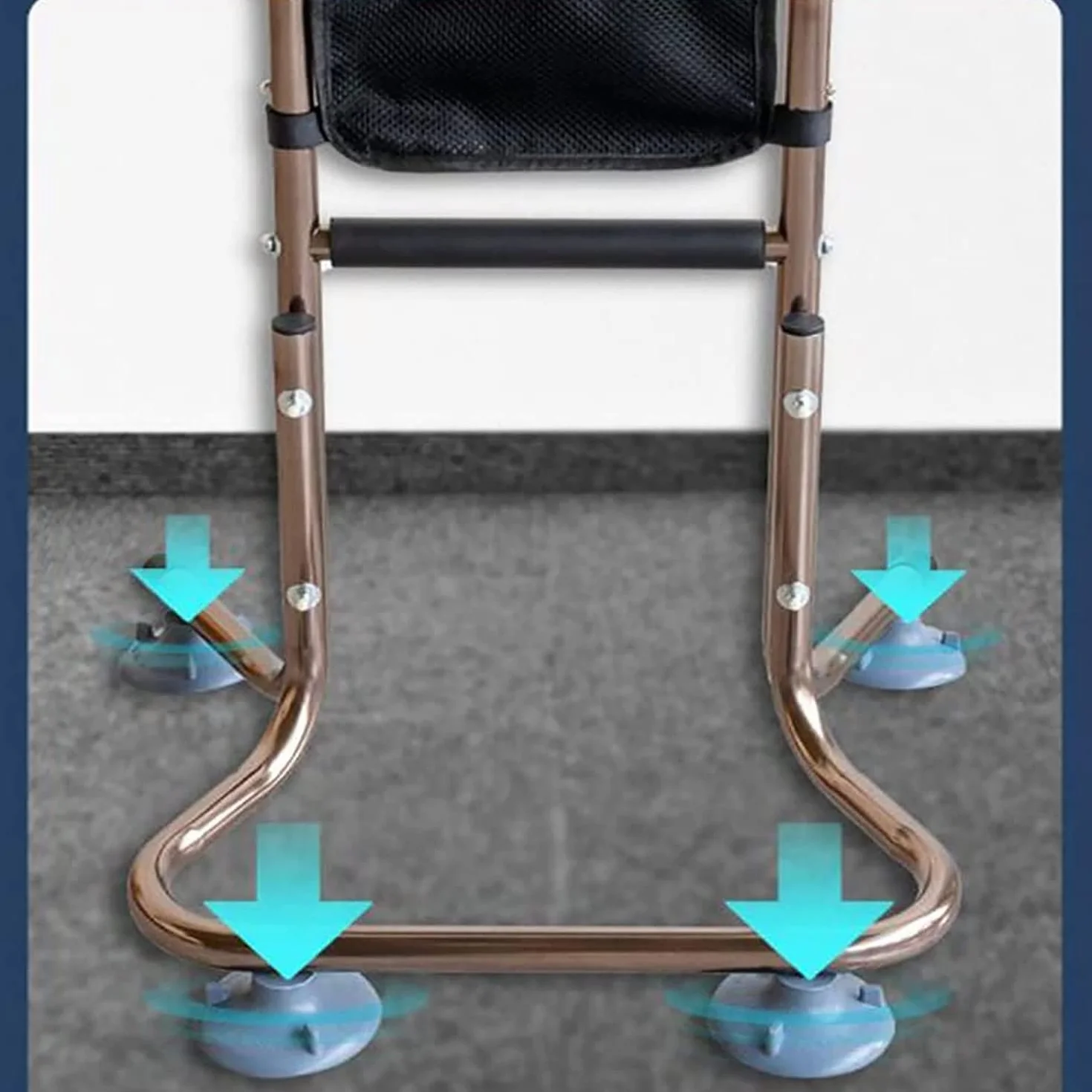 Mobile Stand Up And Sitting Aid, Height-Adjustable Grab Bar For Seniors, 4 Handles, Suction Cup, 136 Kg Load