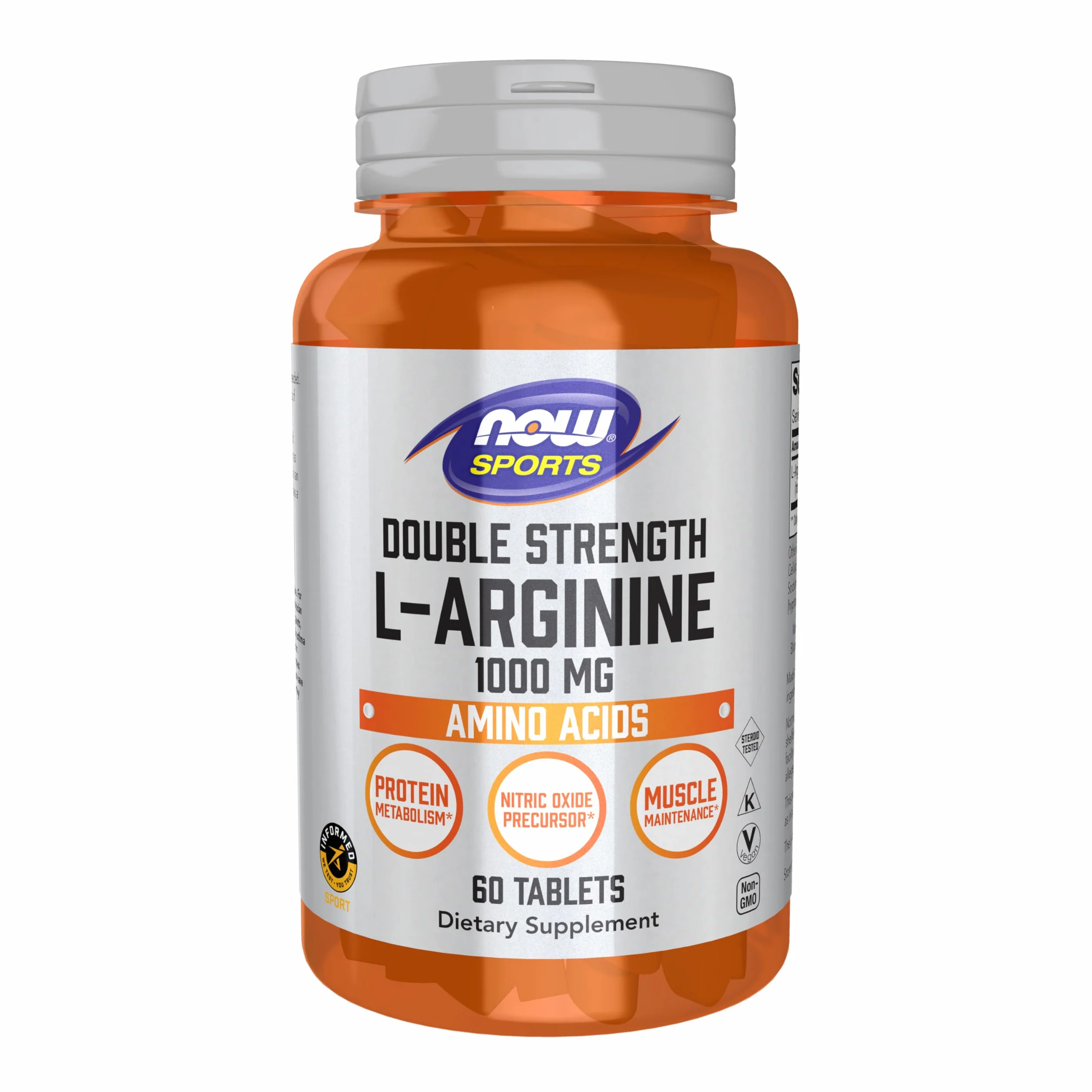 NOW Foods L-Arginine 1000mg 60 Tablets