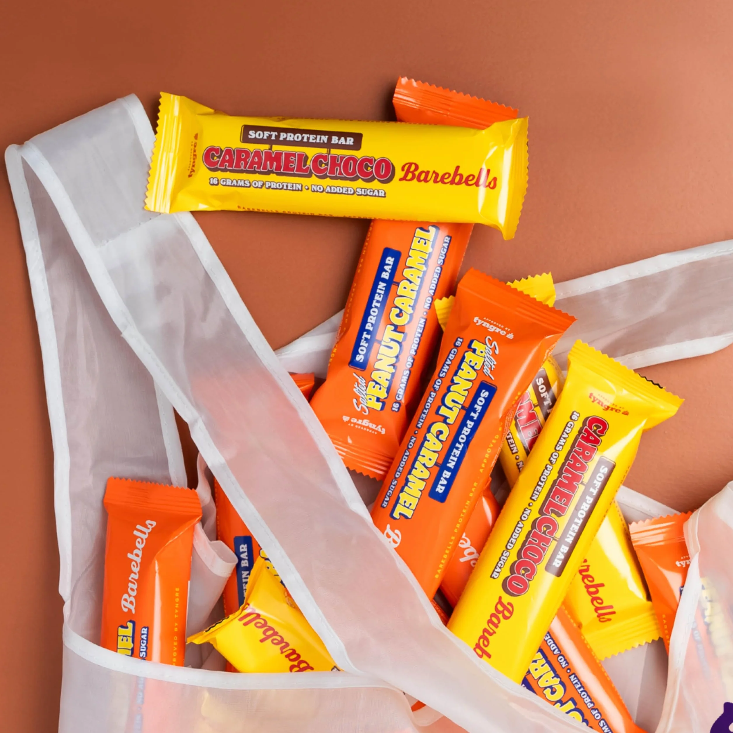 Barebells Soft Protein Bar | batonik proteinowy o niskiej zawartości cukru (karmelowy Choc, 12 x 55 g)