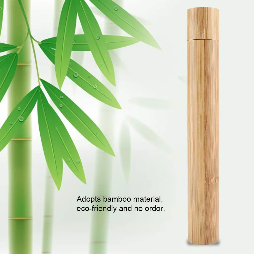Uchwyt na szczoteczki do zębów Premium Bambusowe etui na szczoteczki do zębów Ekologiczne etui na szczoteczki Tubka na Twoją szczoteczkę Idealny w podróży