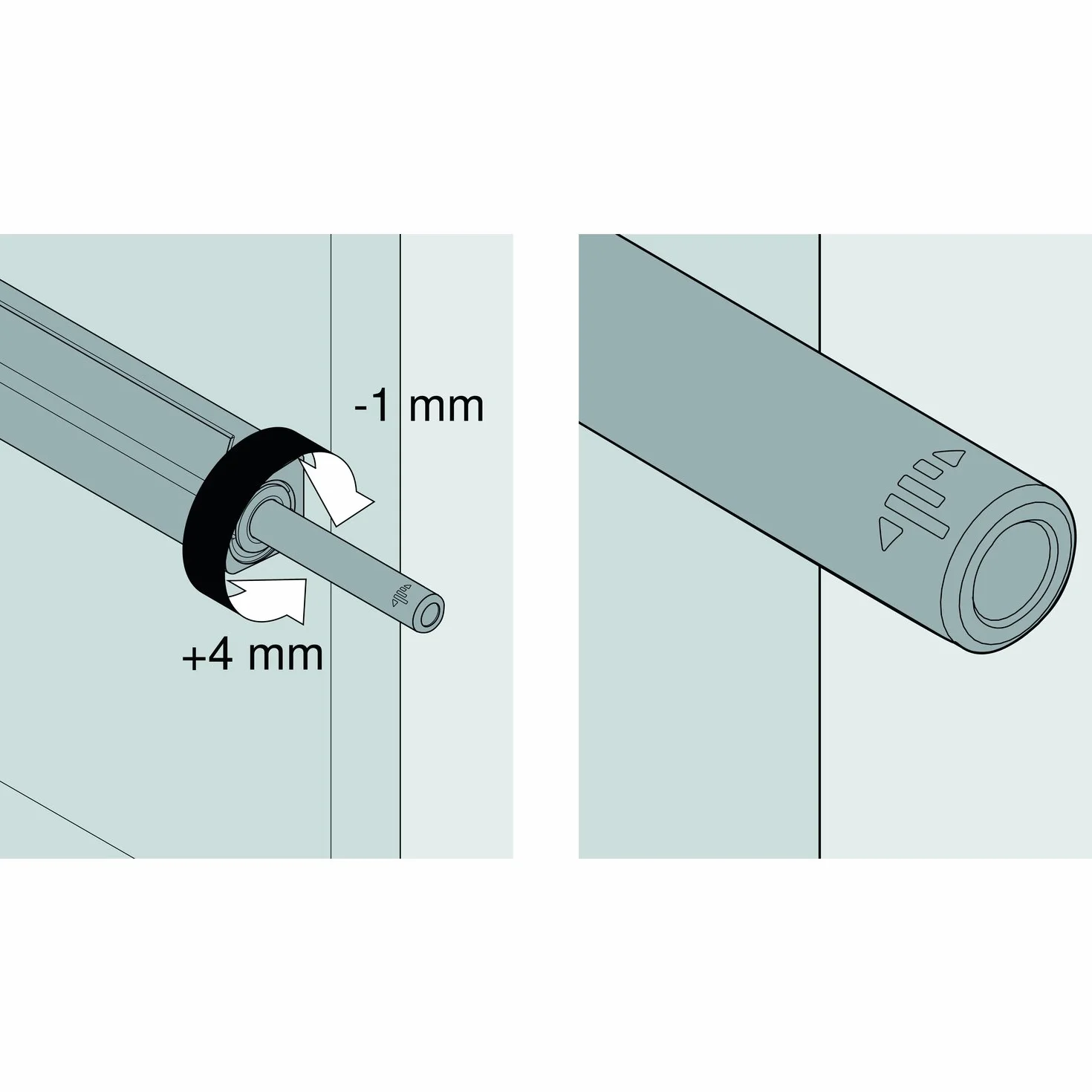 Blum Tip-on do drzwi 956A1004 wersja długa z magnesem, szara