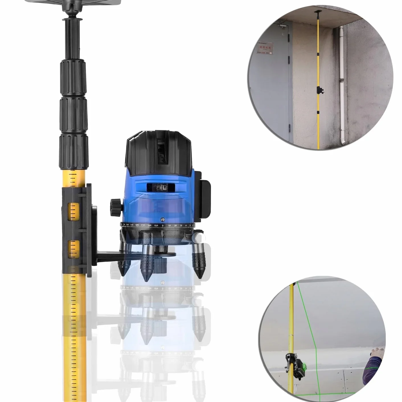 TYCZKA STATYW 350CM 3,5M LASER POZIOMICA LASEROWA