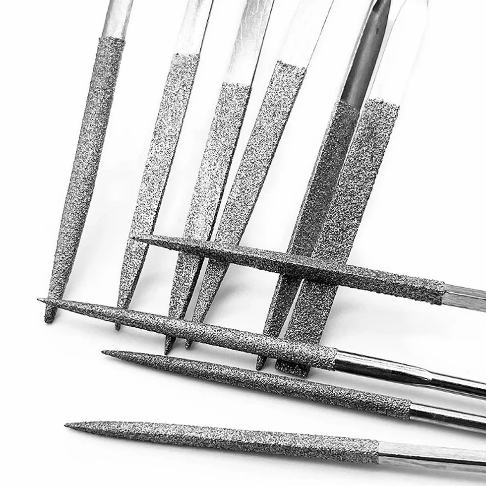 20 sztuk mini diamentowy pilnik igłowy 3x140 mm diamentowy pilnik metalowy mini zestaw pilników diamentowych do szkła, ceramiki, drewna, węglika i cięcia profilu biżuterii