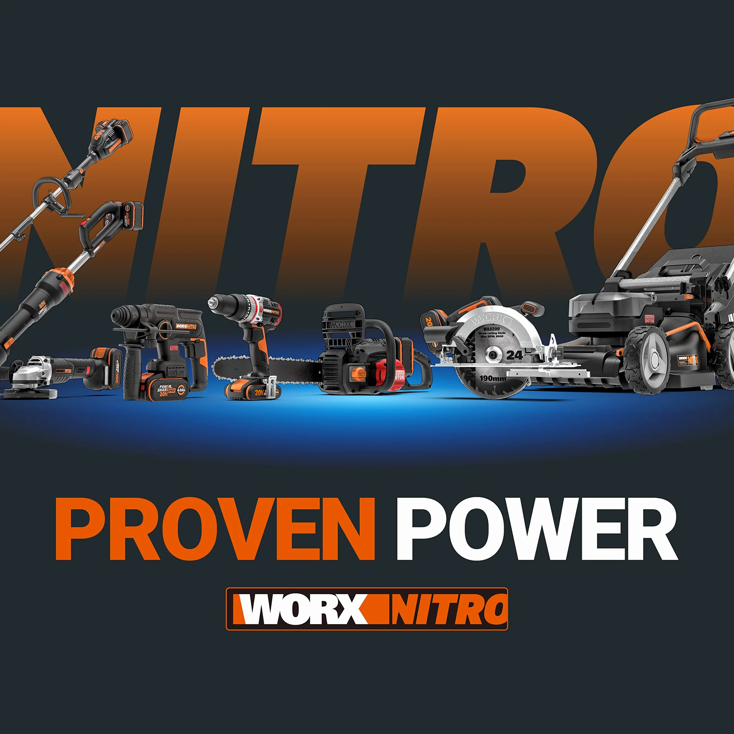 WORX Bezprzewodowy dziurkacz bezszczotkowy 20V WX381.9, 2J, 3 w 1, wiercenie, wiercenie, dłutowanie we wszystkich materiałach, antywibracje, dostarczany bez baterii i ładowarki, z akcesoriami