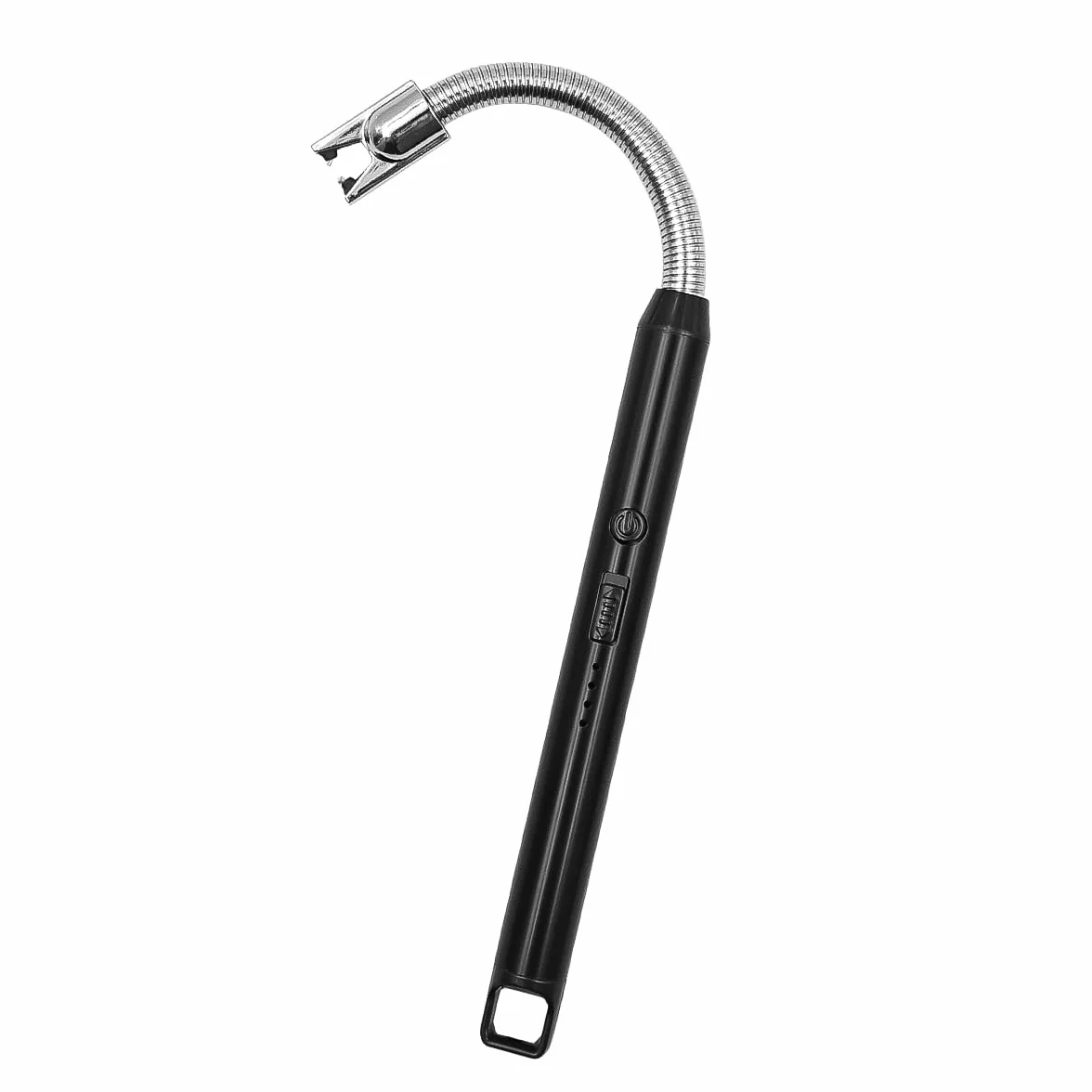 USB Zapalniczka łukowa,zapalniczka elektryczna, wiatroodporna bezpłomieniowa zapalniczka elektroniczna z wyświetlaczem baterii LED Długa elastyczna szyjka do świec, kemping, grill
