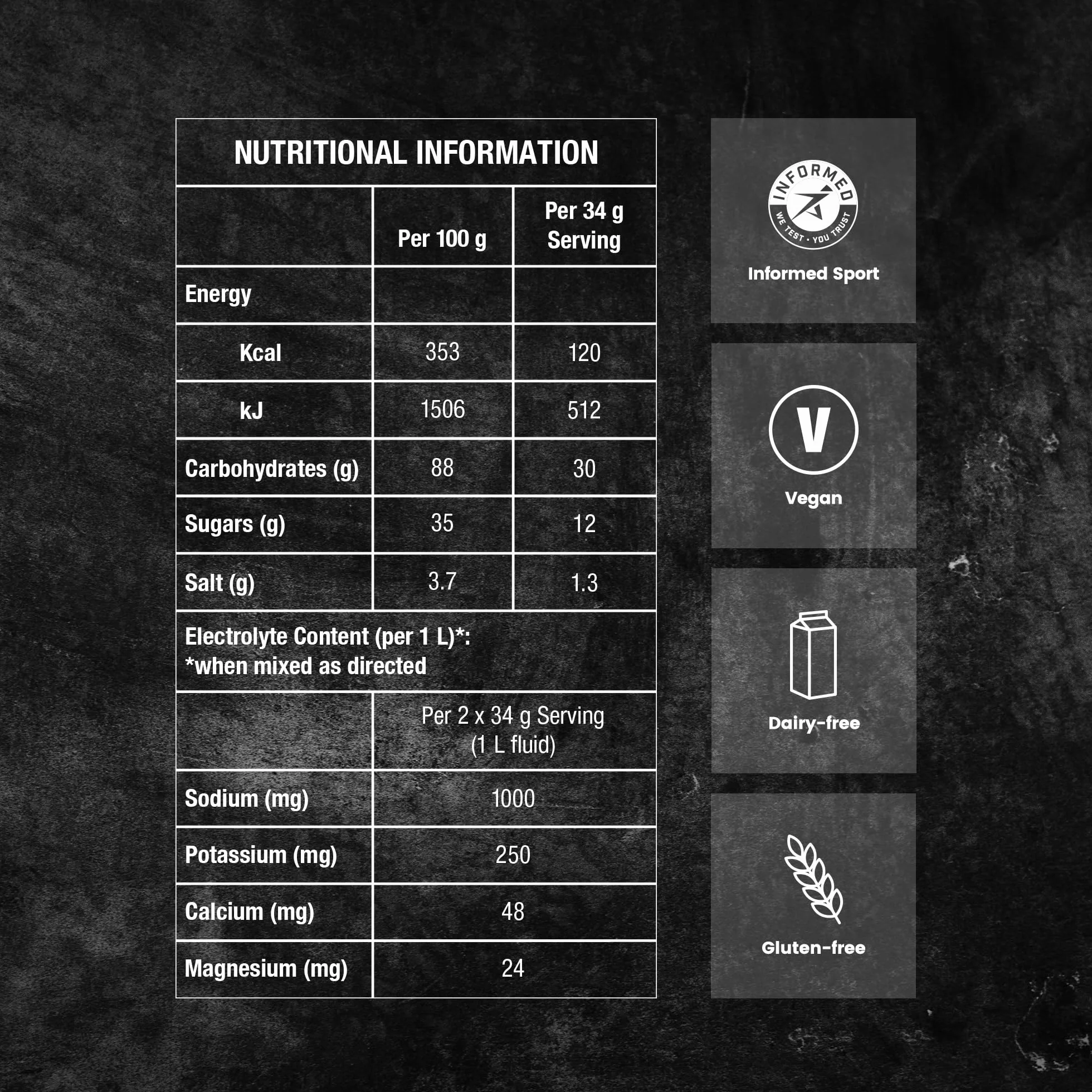 Precision Fuel Carb & Electrolytes Powder Drink Mix – Wysokowydajny Napój Energetyczny, 60g Węglowodanów, 1000mg Sodu, Produkt Wegański