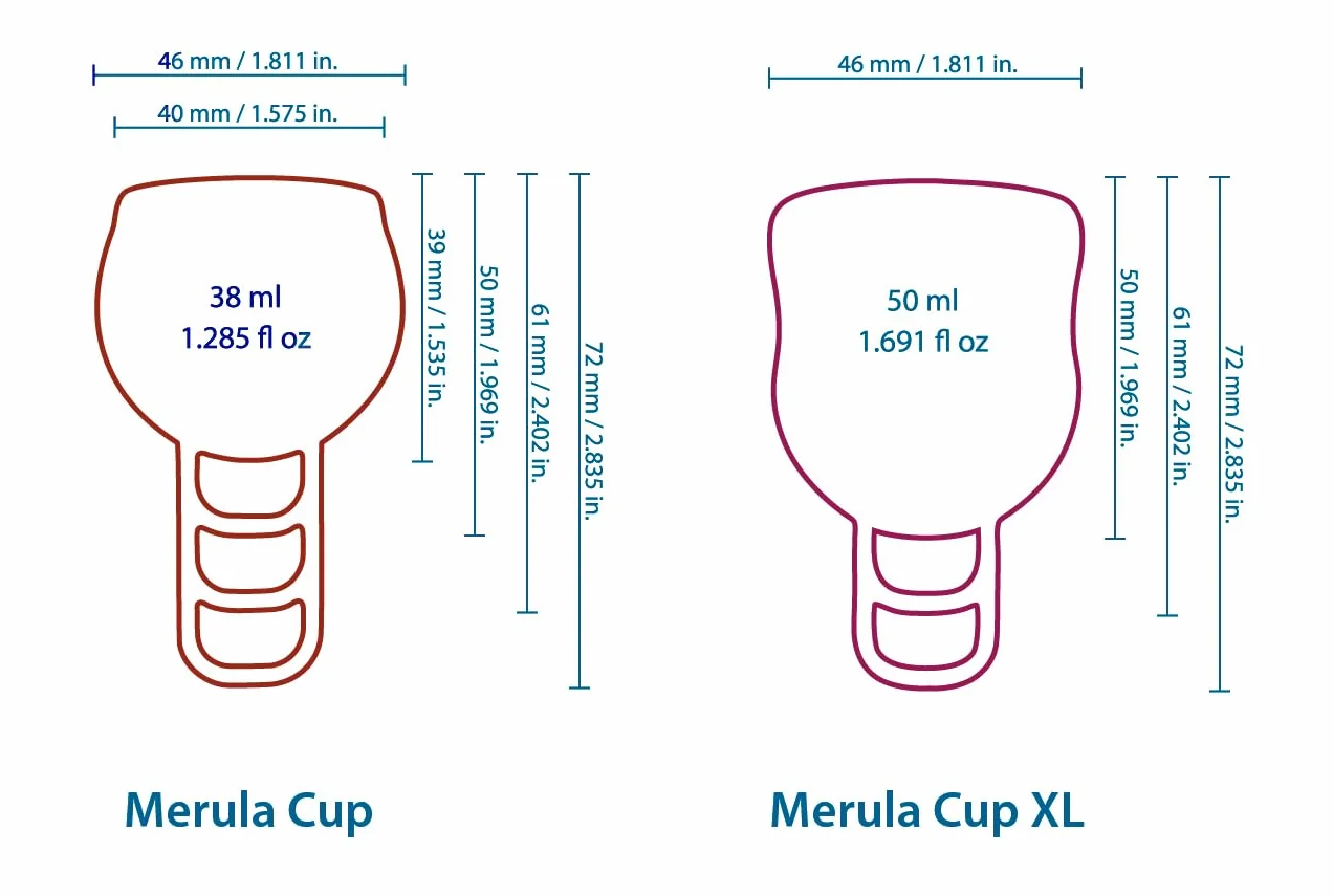 Merula Kubek wampira (czerwony) - jeden rozmiar kubek menstruacyjny z silikonu medycznego