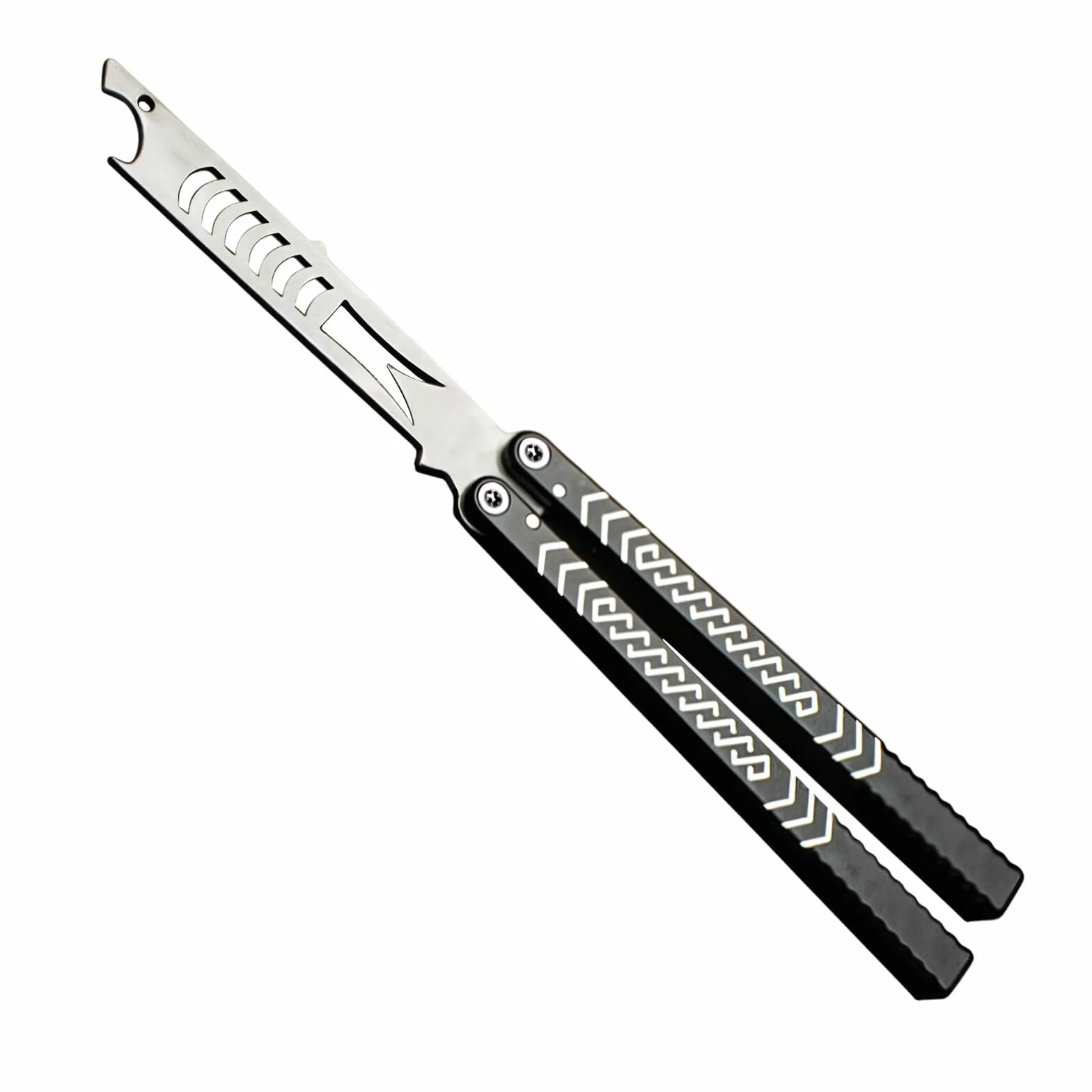 Balisong profesjonalny nóż motylkowy, ostrzenie 9,8 cala, ćwiczenie obracania i majsterkowanie, płynne obracanie o 180°, unikalna konstrukcja obrotowa