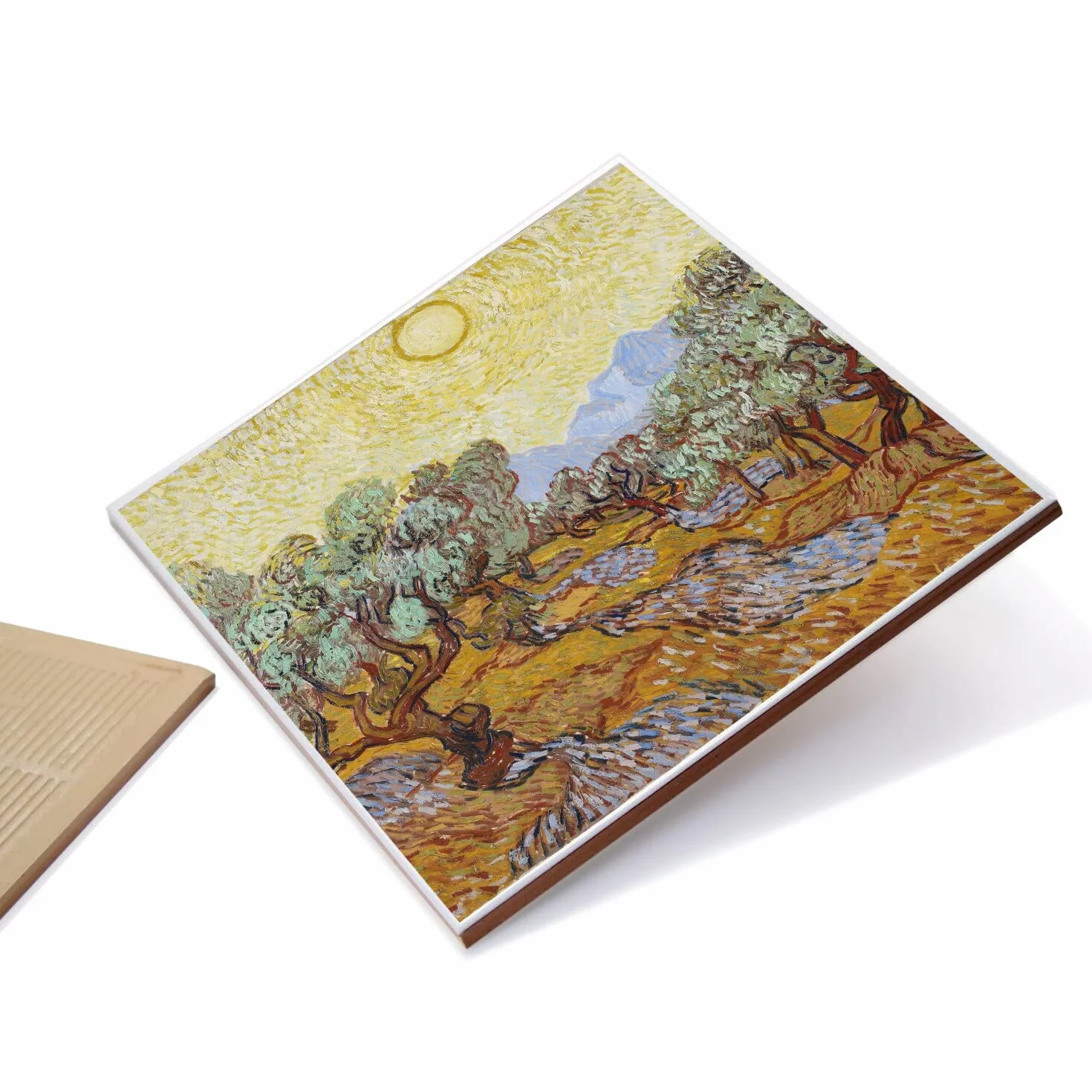 Fabulous Ceramiczne Płytki Dekoracyjne 10,8 x 10,8 cm - Van Gogh Oliwne Malarstwo Post-Impresjonizm