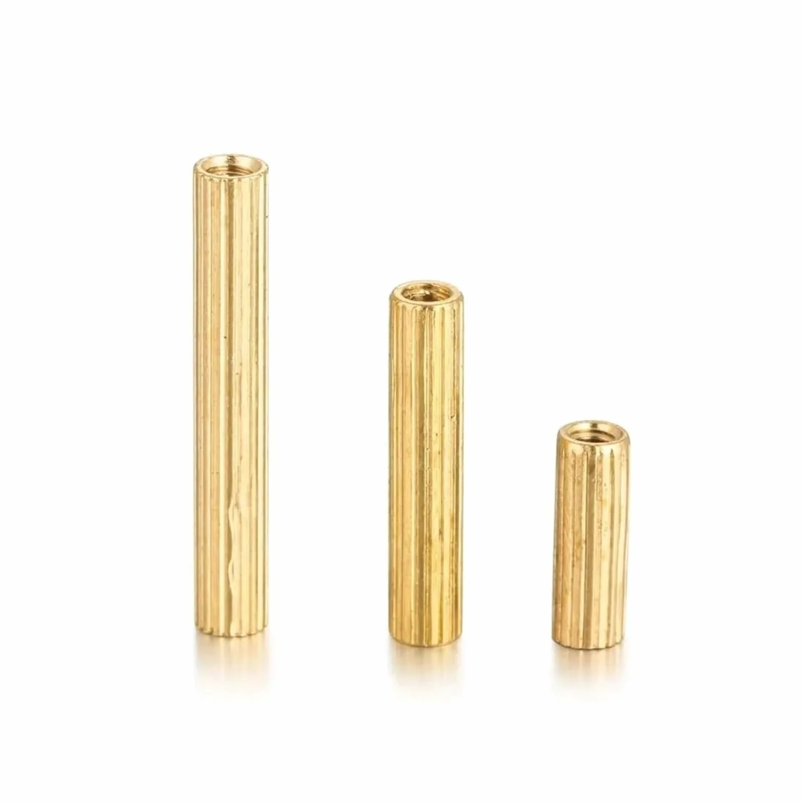Podpory dystansowe i słupki dystansowe, Mosiężna okrągła podkładka dystansowa Złota M2x(3-40) mm 10-30szt