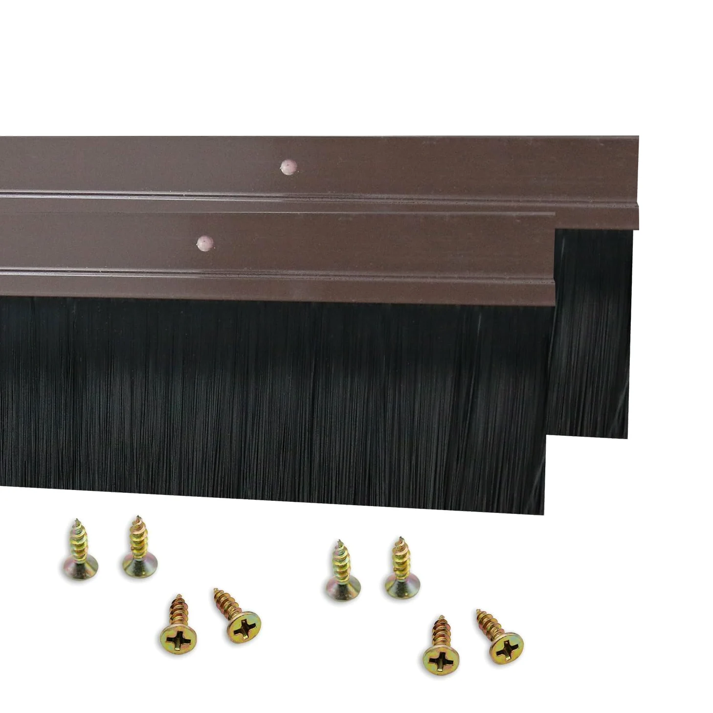 2 sztuki uszczelek szczotkowych szczotka do pasków 1000 mm x 60 mm uchwyt w kształcie litery H ze stopu aluminium uszczelka drzwi szczotka do drzwi ze szczotką nylonową