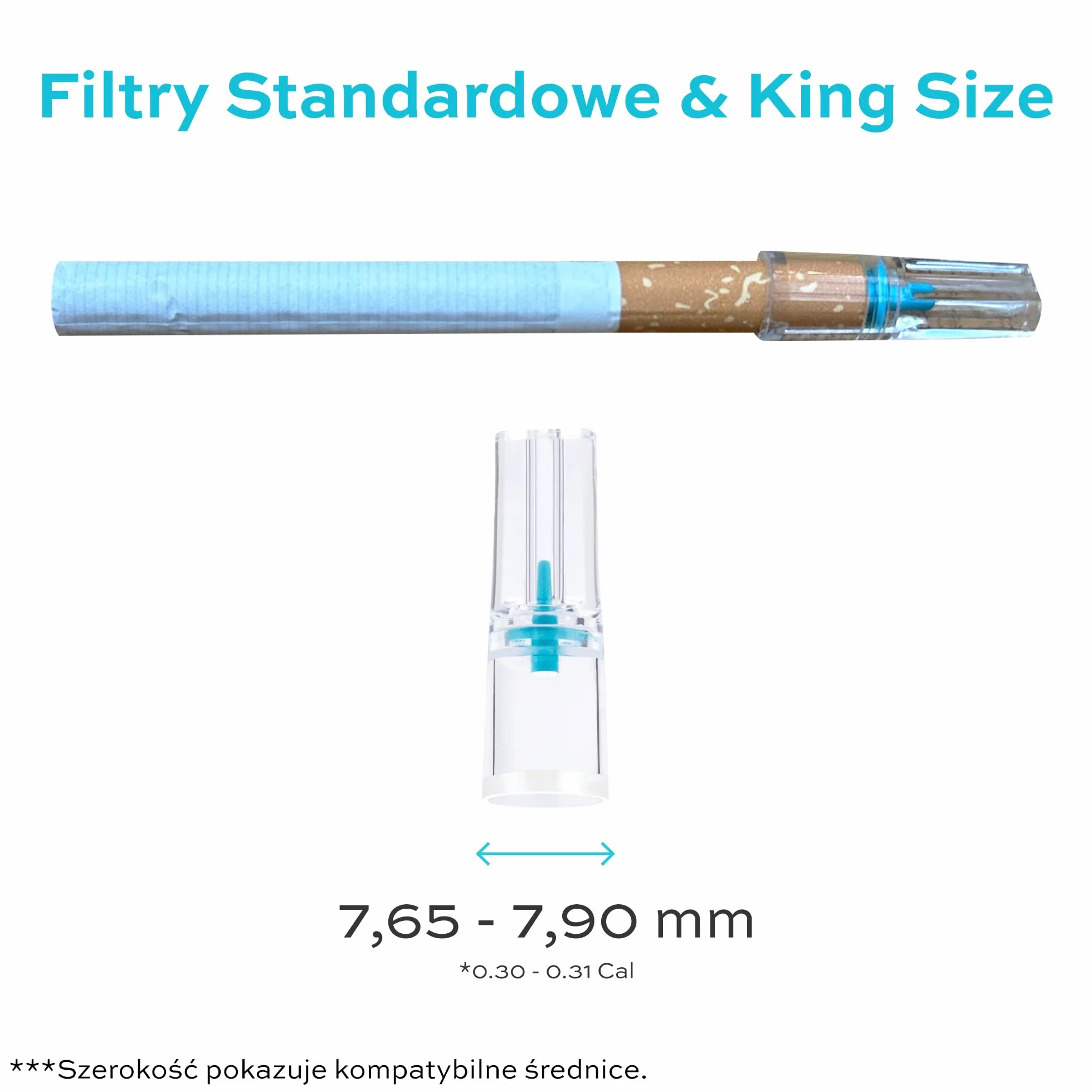 Paffright 1200 filtrów do papierosów 8 mm antysmolisty plastikowy ustnik
