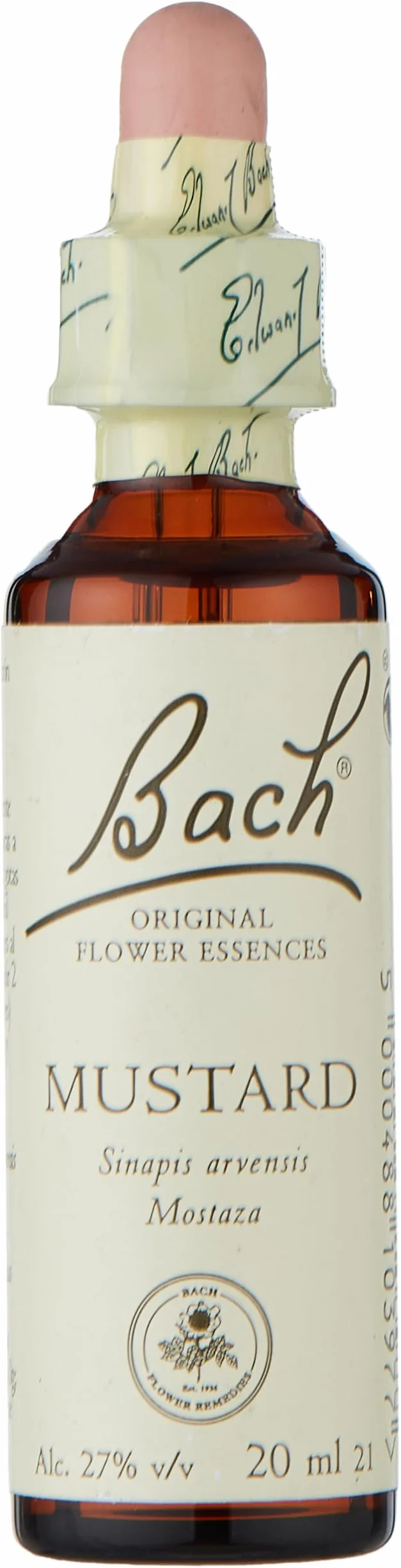 BACH KWIATY MUSTARD 20 ml Szklany słoik z kroplomierzem