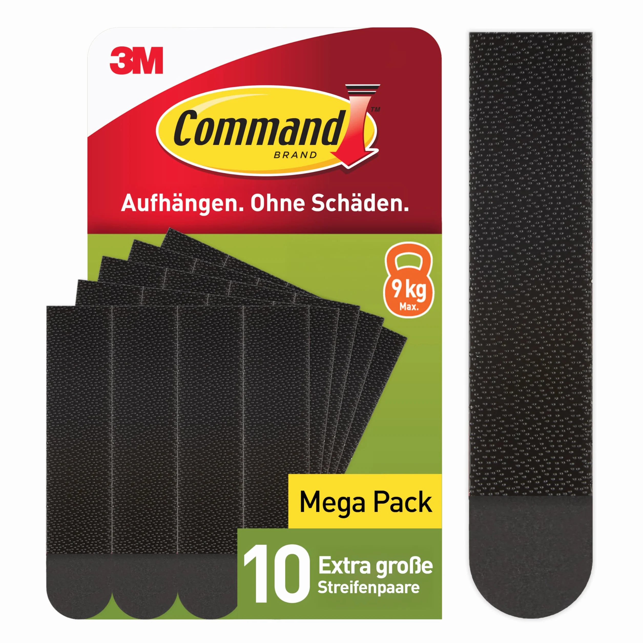 Command 17217BLK-10-EU-SIOC, czarny, XL, 10 par (20 pasków), czarny