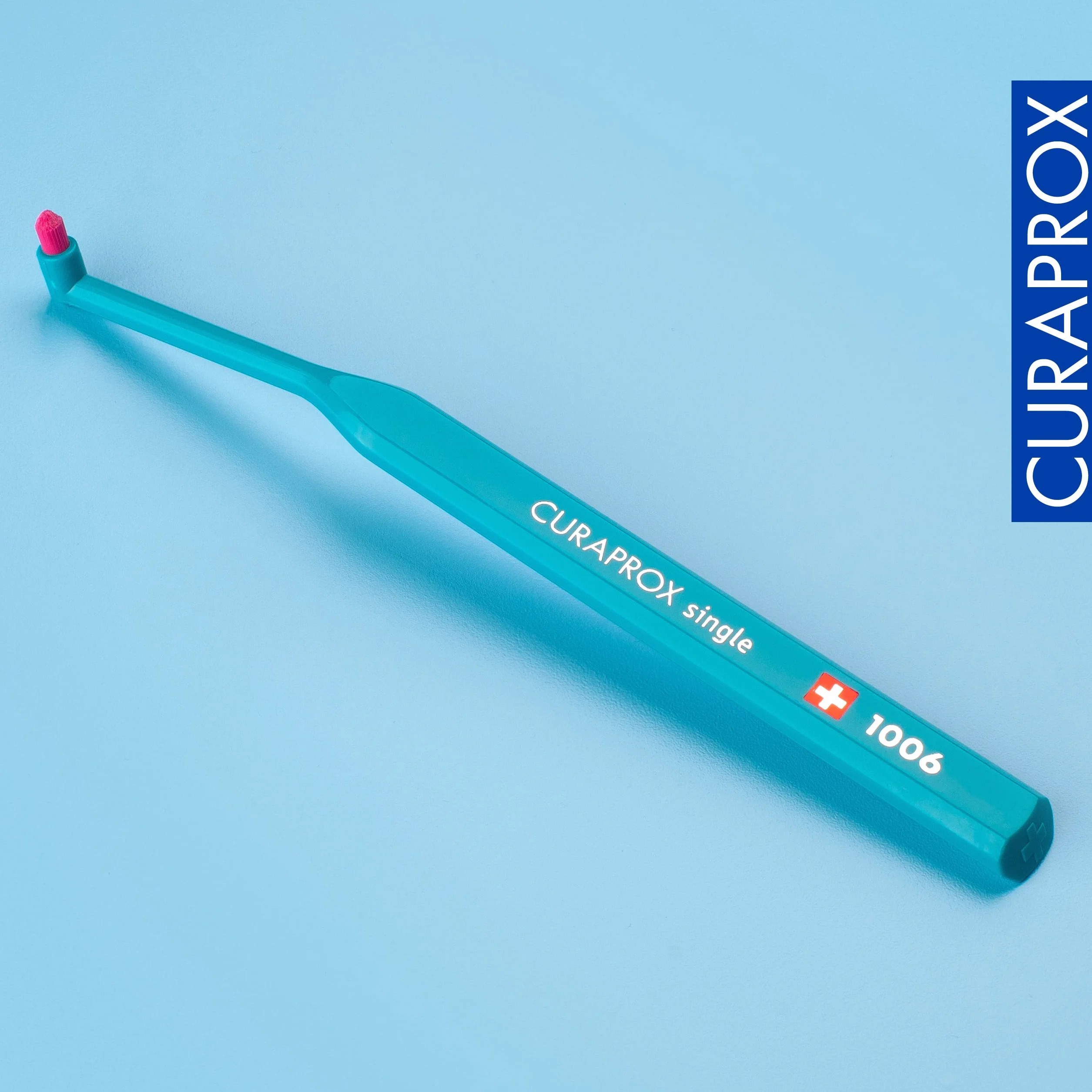 Curaprox CS 1006 pojedyncza Szczoteczka Do Zębów-ukierunkowane Czyszczenie linii dziąseł i aparatów ortodontycznych/Ultra-miękka pojedyncza Kępka | zaprojektowany w Szwajcarii