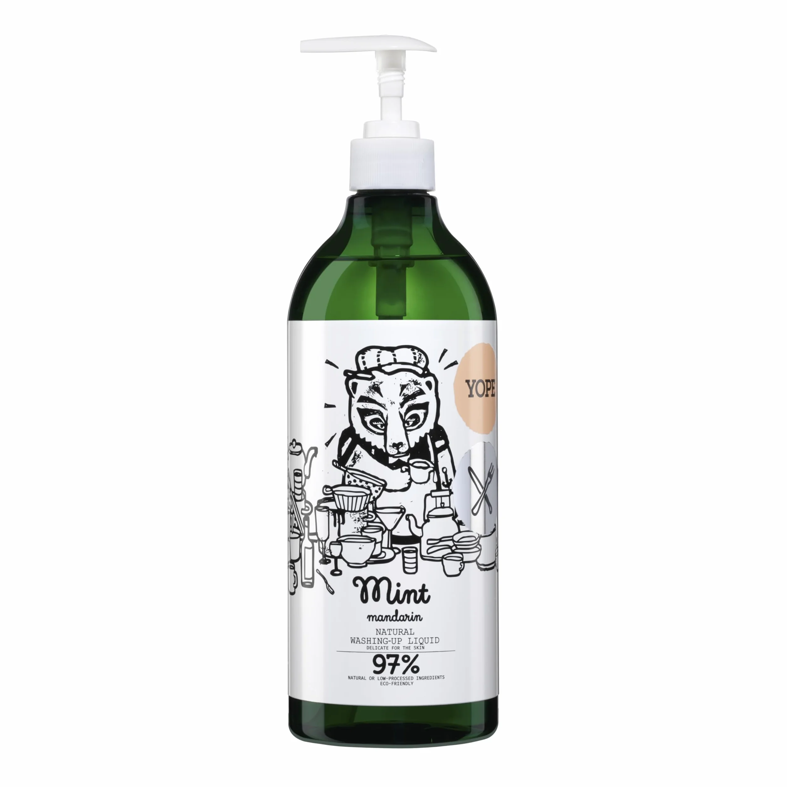 YOPE Naturalny płyn do mycia naczyń Mięta i mandarynka 750 ml