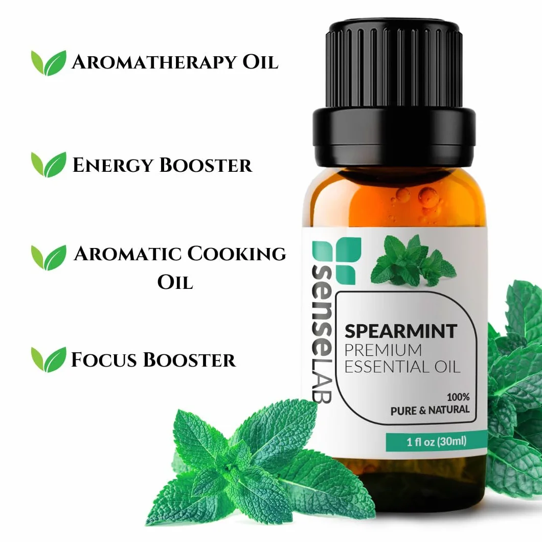 SenseLAB Olejek eteryczny z mięty zielonej - 100% czysty naturalny olejek z mięty zielonej o jakości terapeutycznej do dyfuzora aromaterapeutycznego - Olejek do higieny jamy ustnej (30 ml)