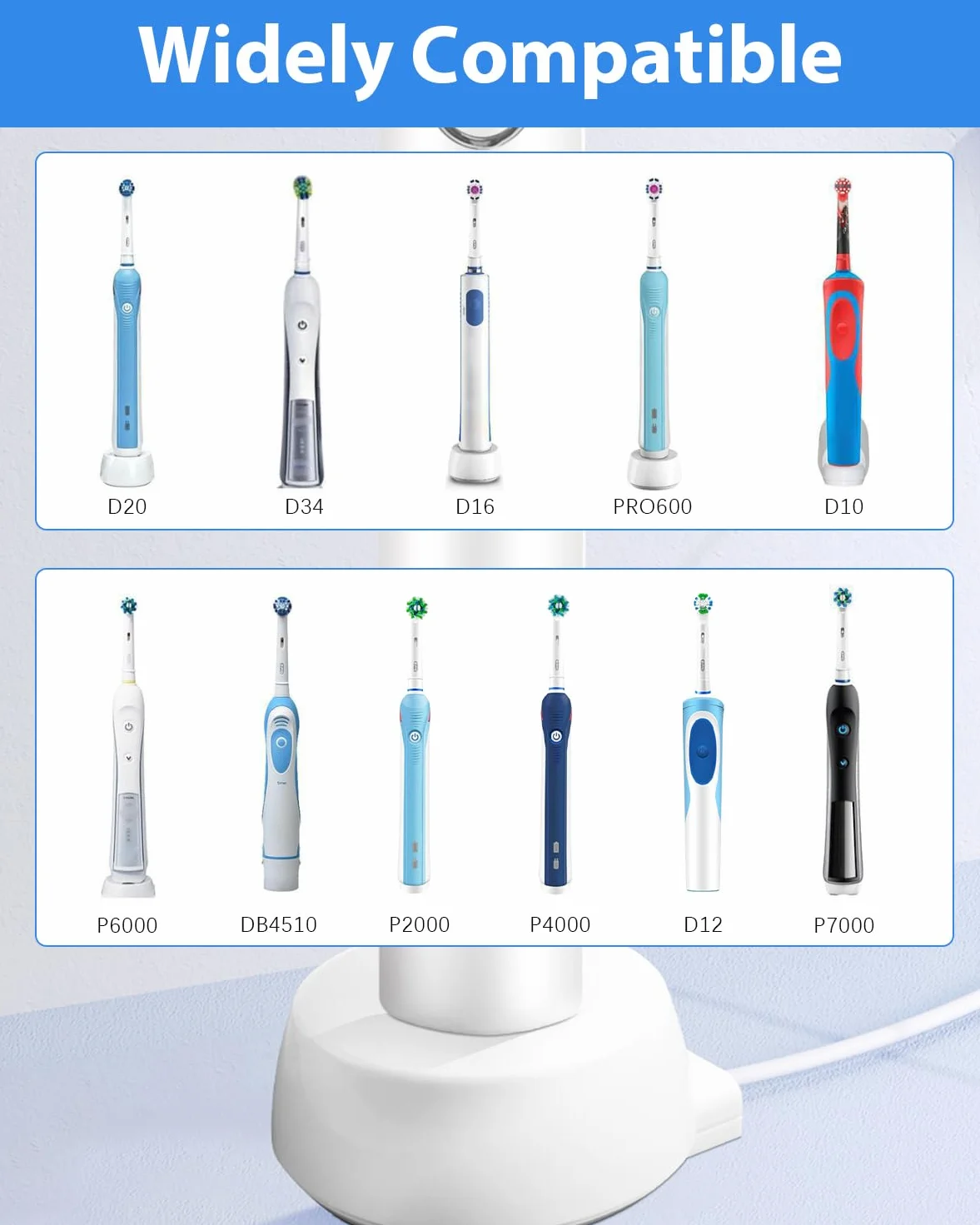 Ładowarka USB do elektrycznej szczoteczki do zębów Oral B, ładowarka, stacja ładująca, gniazdko elektryczne do serii B IO, typ 3757, kabel do ładowania, przenośna, kompatybilna z iO6, iO5, iO4, iO3
