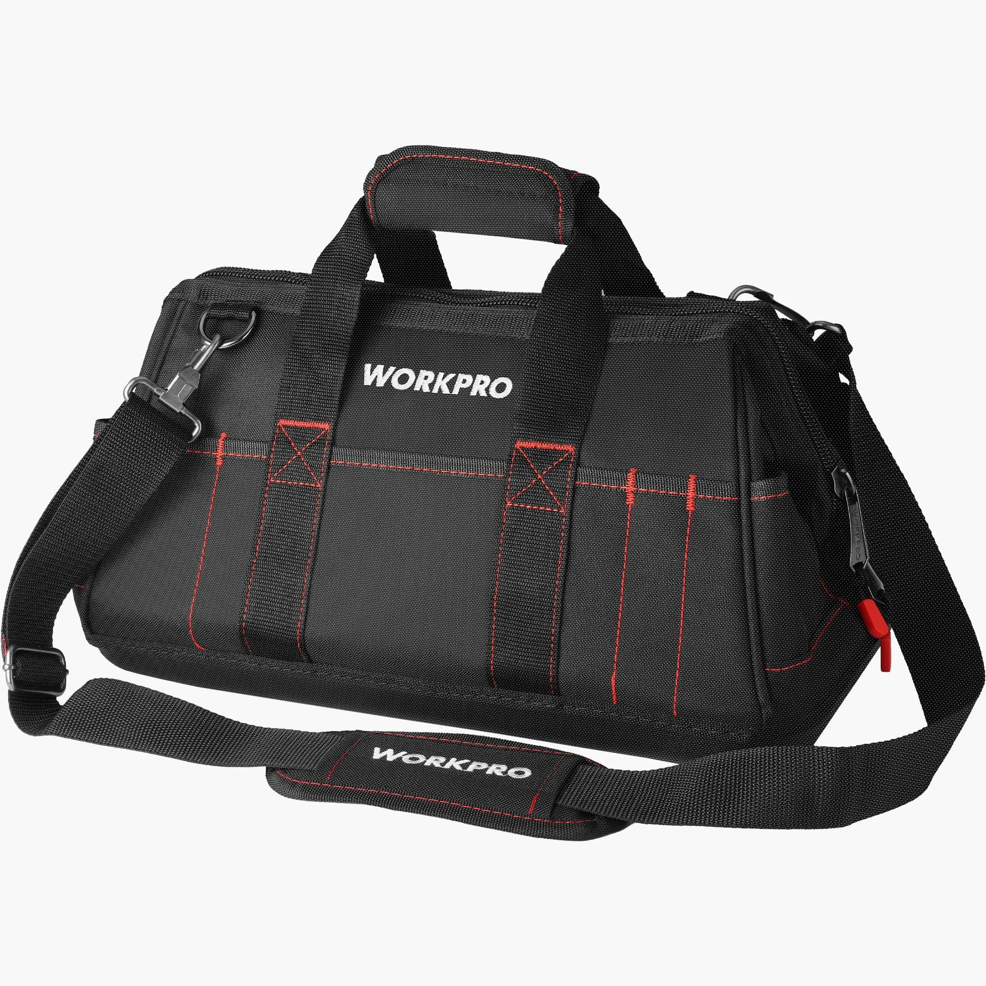 WORKPRO W081022A, 40 cm torba do przechowywania narzędzi z szeroką szyjką z wodoodporną gumową podstawą, 40 cm