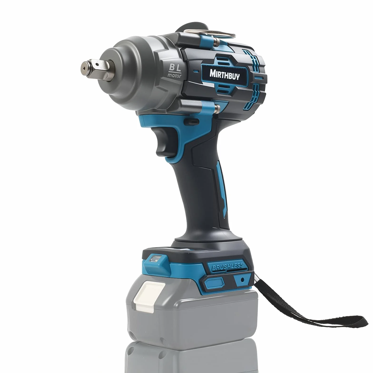 Akumulatorowa wkrętarka udarowa 1800 Nm do Makita 18 V, maks. 4000 obr./min, bezszczotkowa elektryczna wkrętarka udarowa 1/2 cala z oświetleniem LED, 4 poziomy prędkości, do naprawy opon