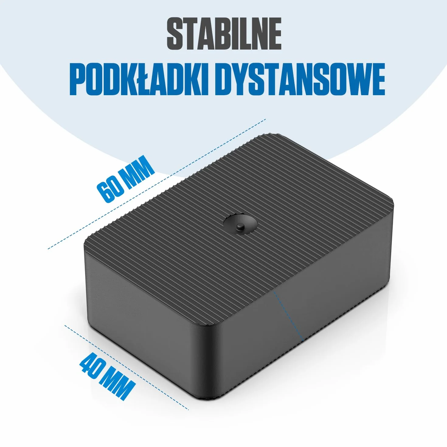 Bauhandel24 podkladki z tworzywa sztucznego 60 x 40 mm 160 sztuk zestaw do montazu podlog plytki dystansowe plastikowe podkladki do szyb pod okna i drzwi wyrownujace klocki podkladowe