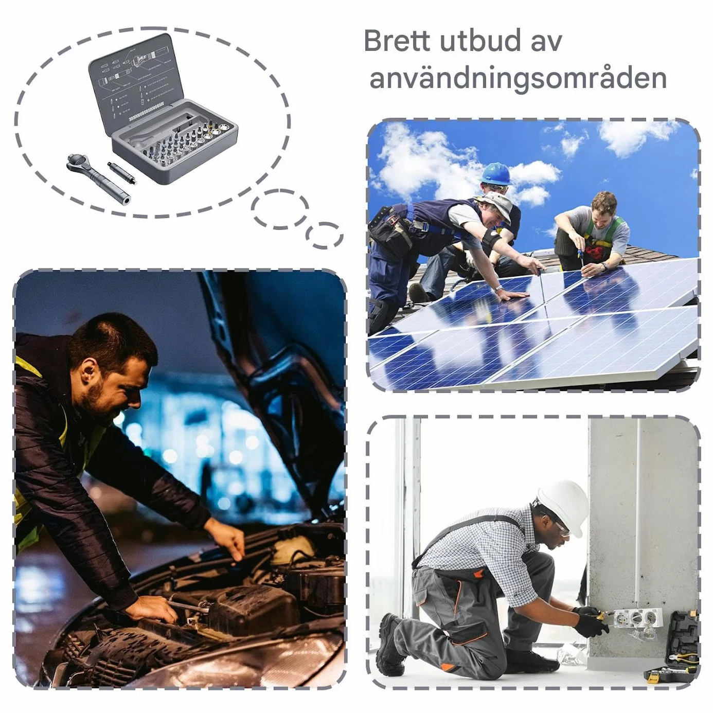 Zestaw Wkrętaków Grzechotkowych 40 W 1 Precyzyjny Ergonomiczny | Zestaw bitów meblowych do napraw domowych, mechanika, elektryka, budownictwo, stolarstwo, hydraulika, meble