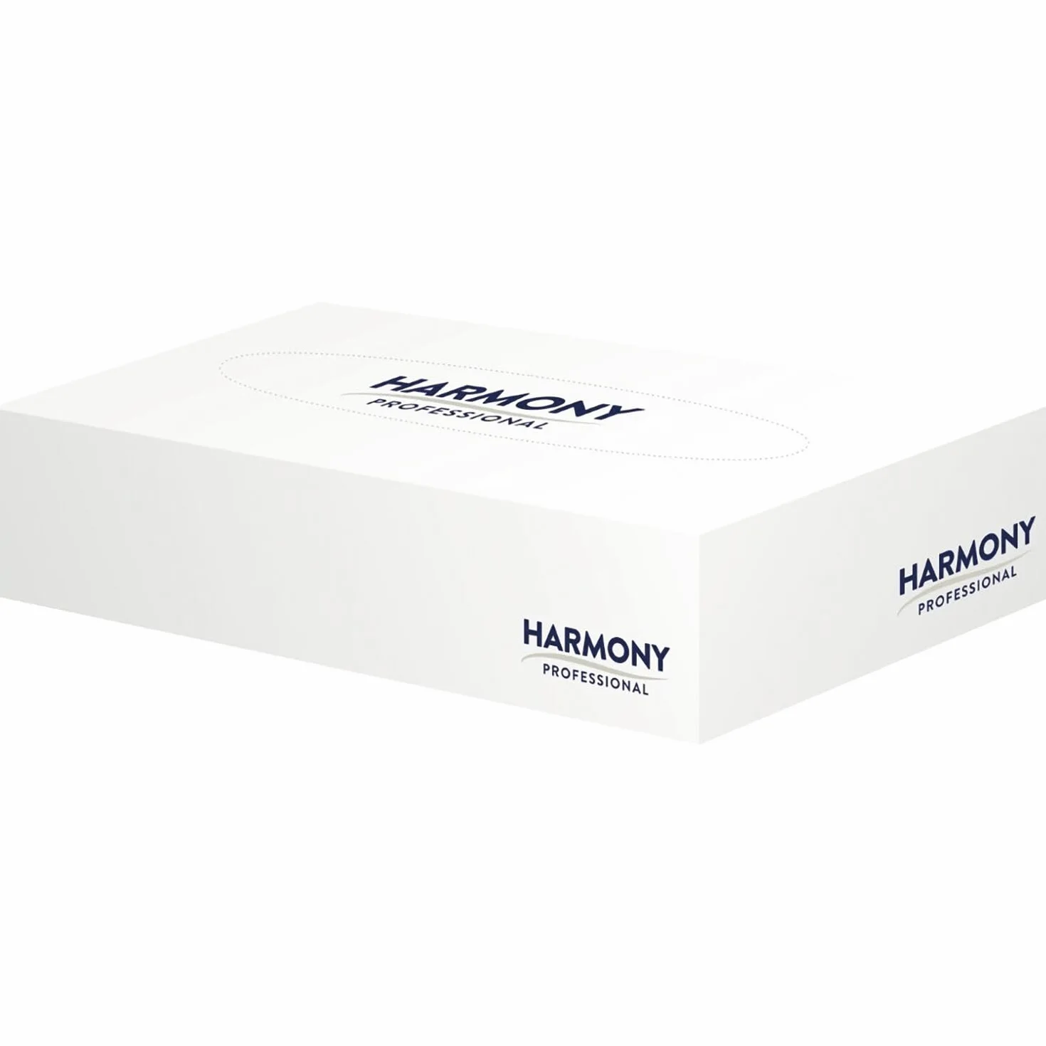 Harmony Profesjonalne – miękkie chusteczki kosmetyczne, 2-warstwowe, chusteczki higieniczne w pudełku, zawartość 100 sztuk, białe