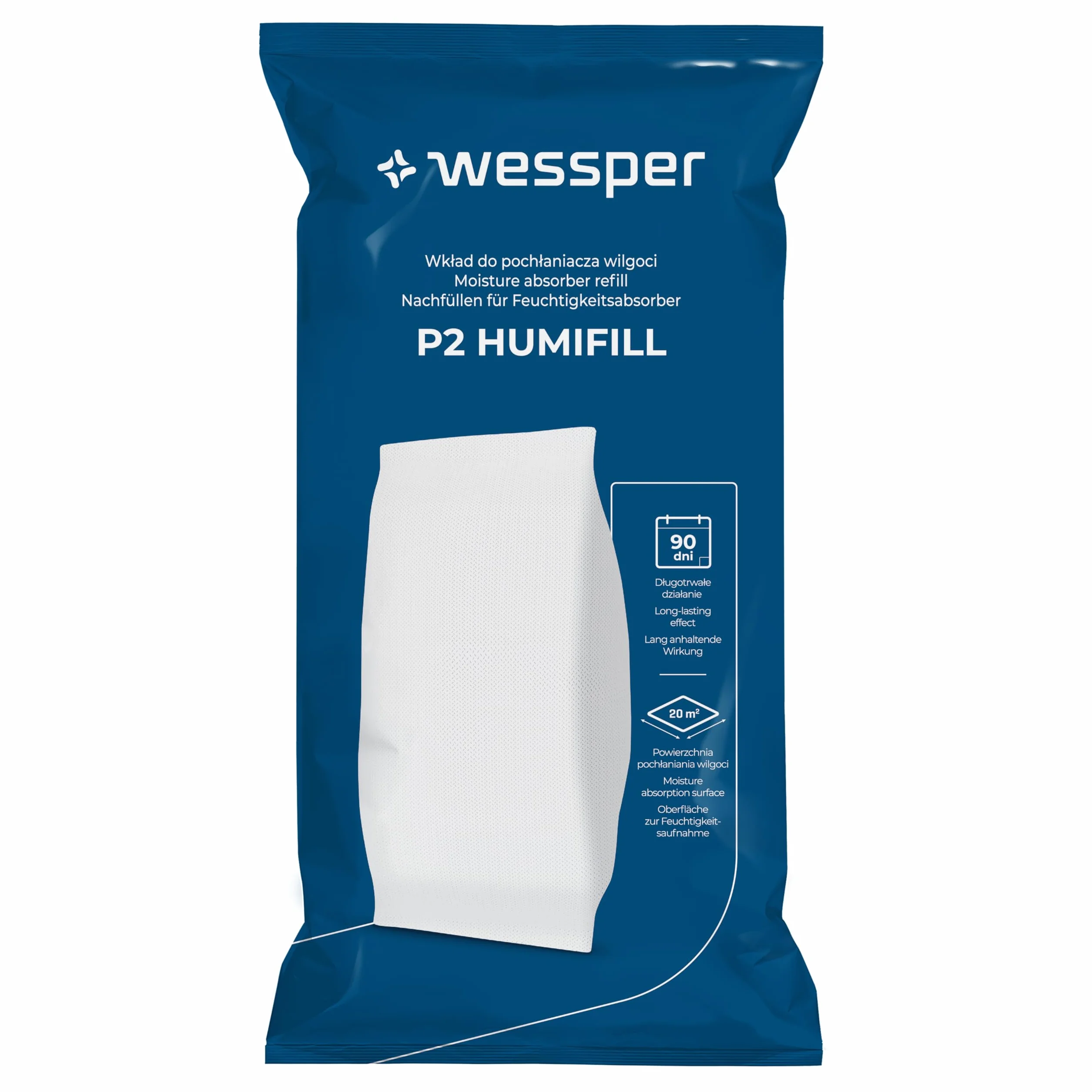 Wessper 5x Wkłady do Osuszacza Powietrza 250g – Granulat Pochłaniacz Wilgoci, Przeciw Pleśni i Zapachom, Uniwersalne Uzupełnienie, Bez Prądu, Do Pomieszczeń