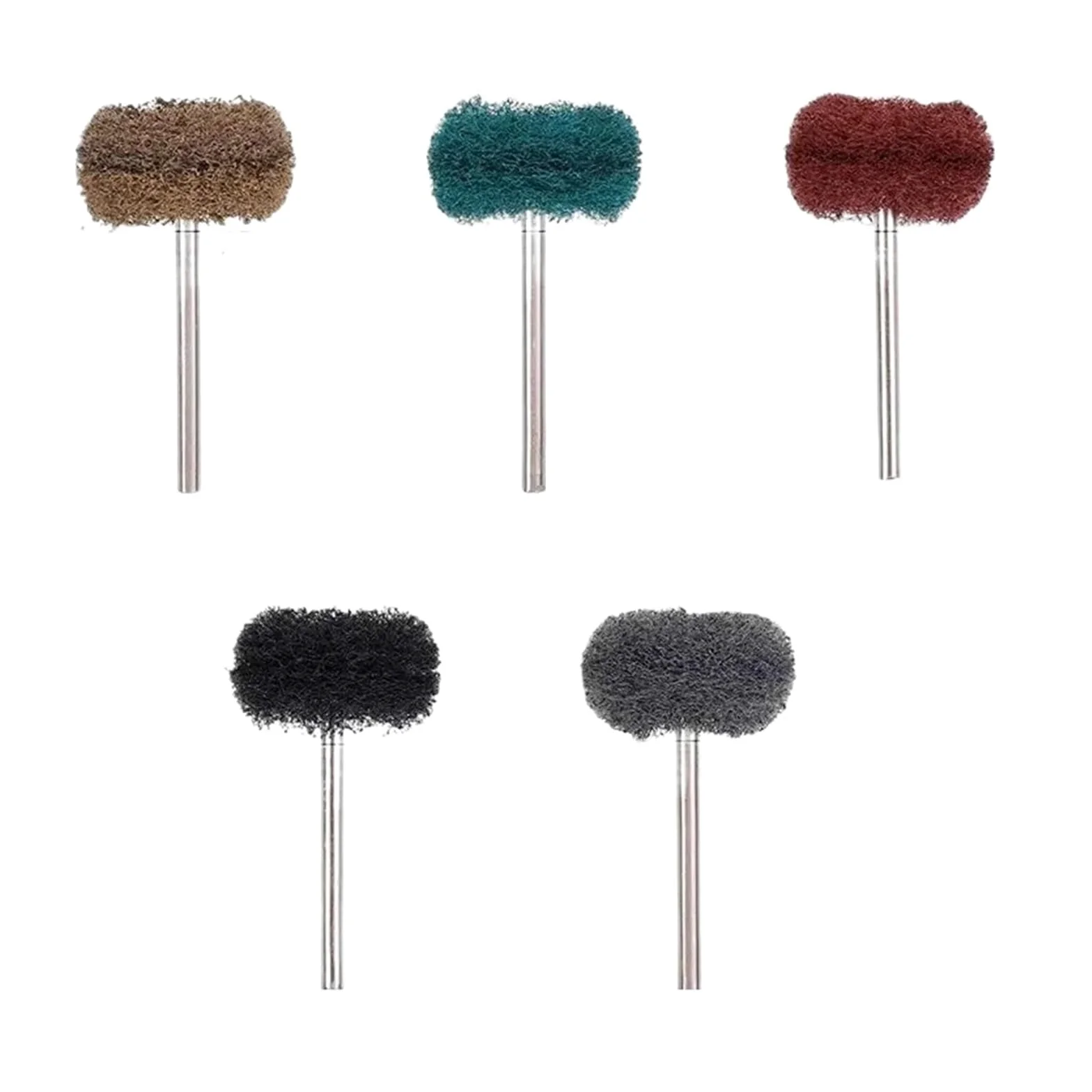 Głowica szlifierska do szlifowania włókien nylonowych Zestaw do polerowania i polerowania Mini szczotka Podkładka do szorowania Koło ścierne(Mixed,3mm shank -50pcs)