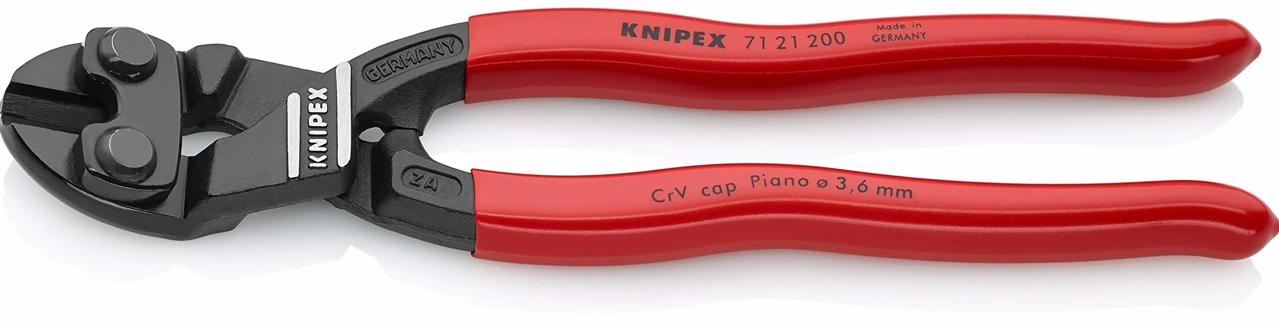 KNIPEX Narzędzia – kompaktowy przecinak do śrub kobaltowych, kąt 20 stopni (7121200)