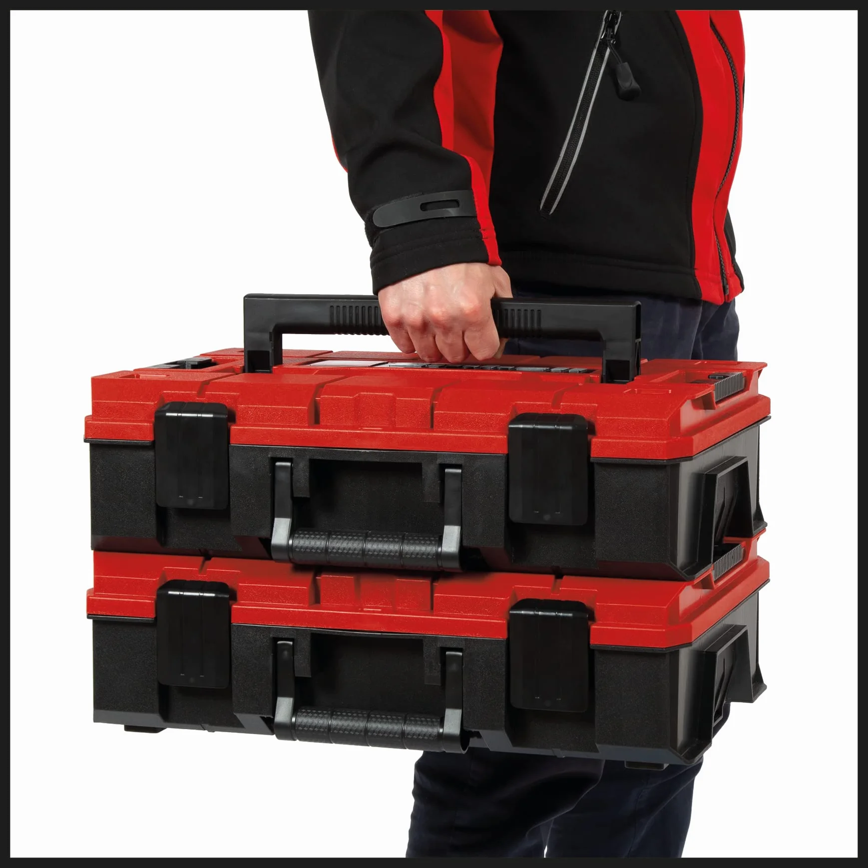 Einhell E-Case Skrzynka Narzędziowa 44x33x13 cm Czarny Czerwony