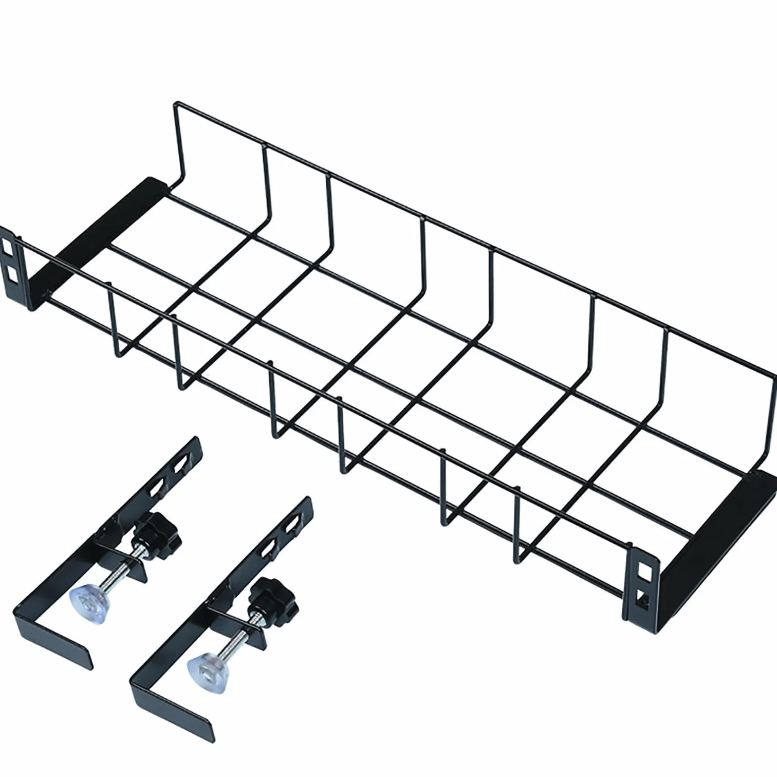 Taca do zarządzania kablami pod stołem półka biurowa organizer na kable wisząca półka organizer pod biurkiem organizer na kable