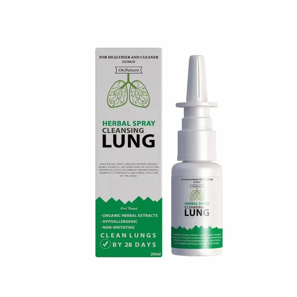 Herbal Cleanser Spray do płuc, szybko działający środek do czyszczenia płuc i detoksykacji, wirusowe płuca i drogi oddechowe dla palaczy, przezroczyste przekrwienie nosa, 20 ml