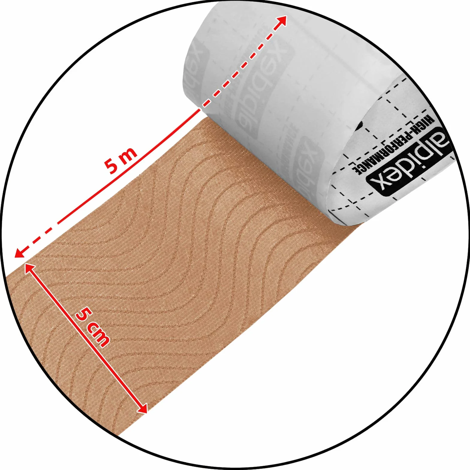 ALPIDEX taśma kinezjologiczna 5 m x 5,0 cm beżowy zestaw