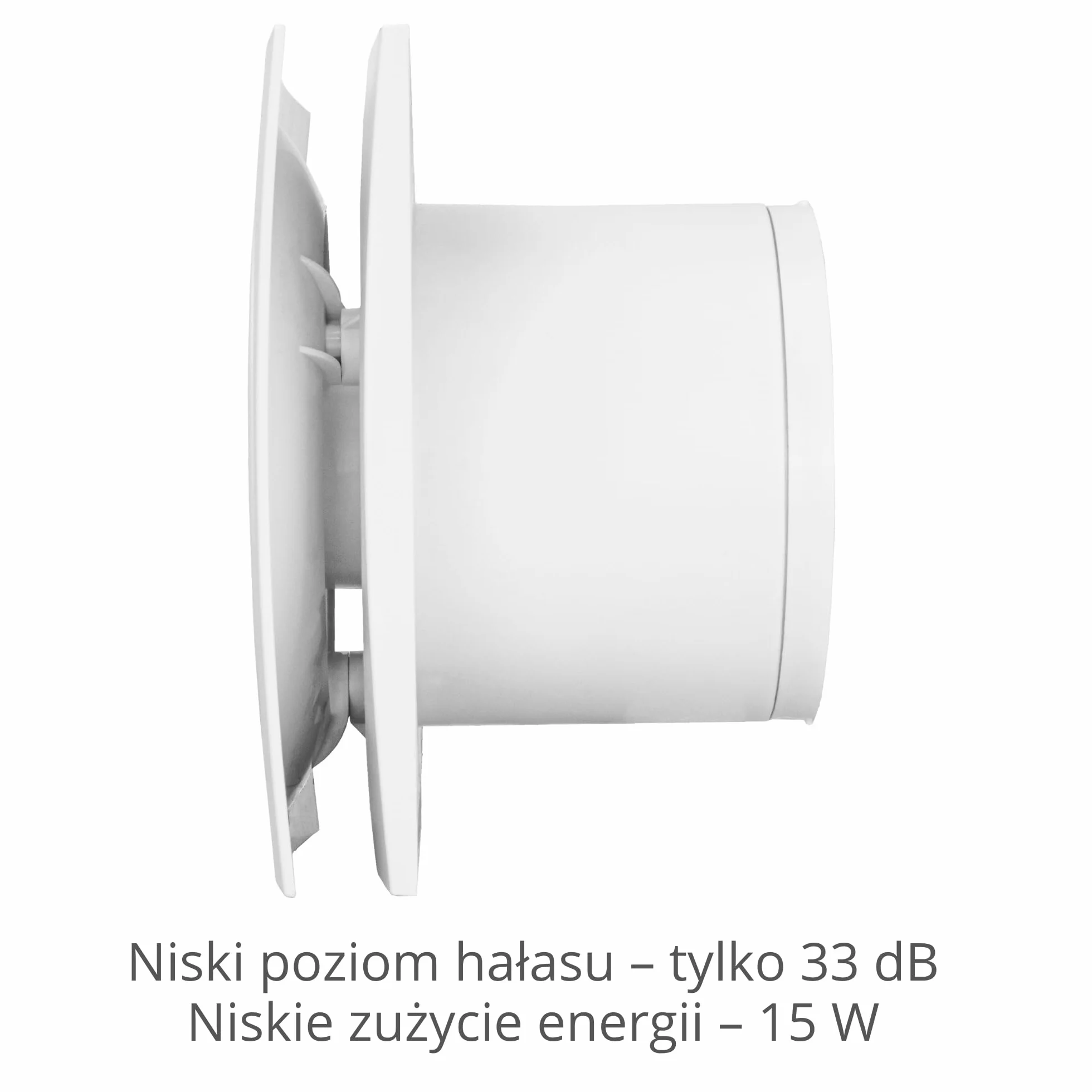 Turbionaire RING 150 SW – Wentylator łazienkowy, biały, z zaworem zwrotnym, cichy, podwójny system zasysania, średnica 150 mm, IPX4