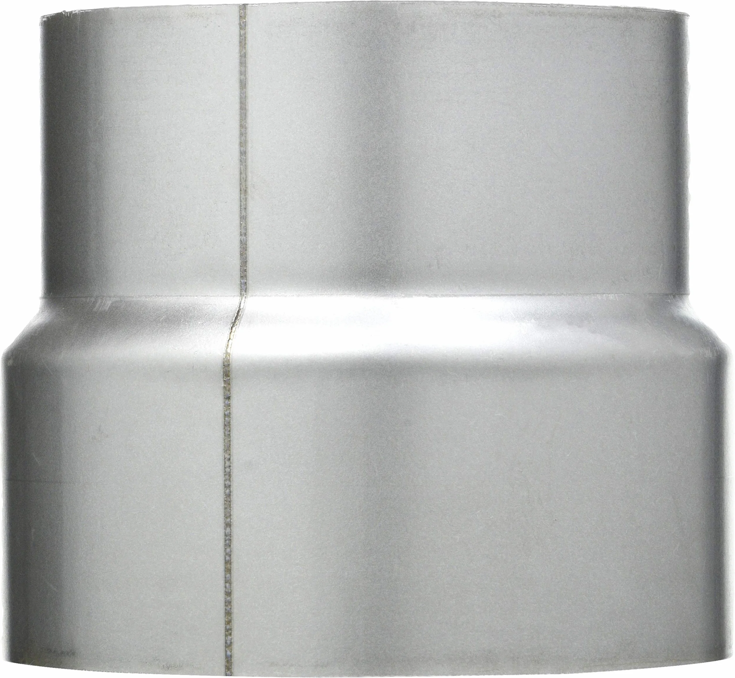 Kamino - Reduktor płomienia, aluminiowana ogniowo (FAL), okrągła redukcja rury kominowej, żaroodporny adapter kominowy, reduktor rury kuchennej Ø 120 mm do Ø 110 mm, standard EN 1856-2, srebrny