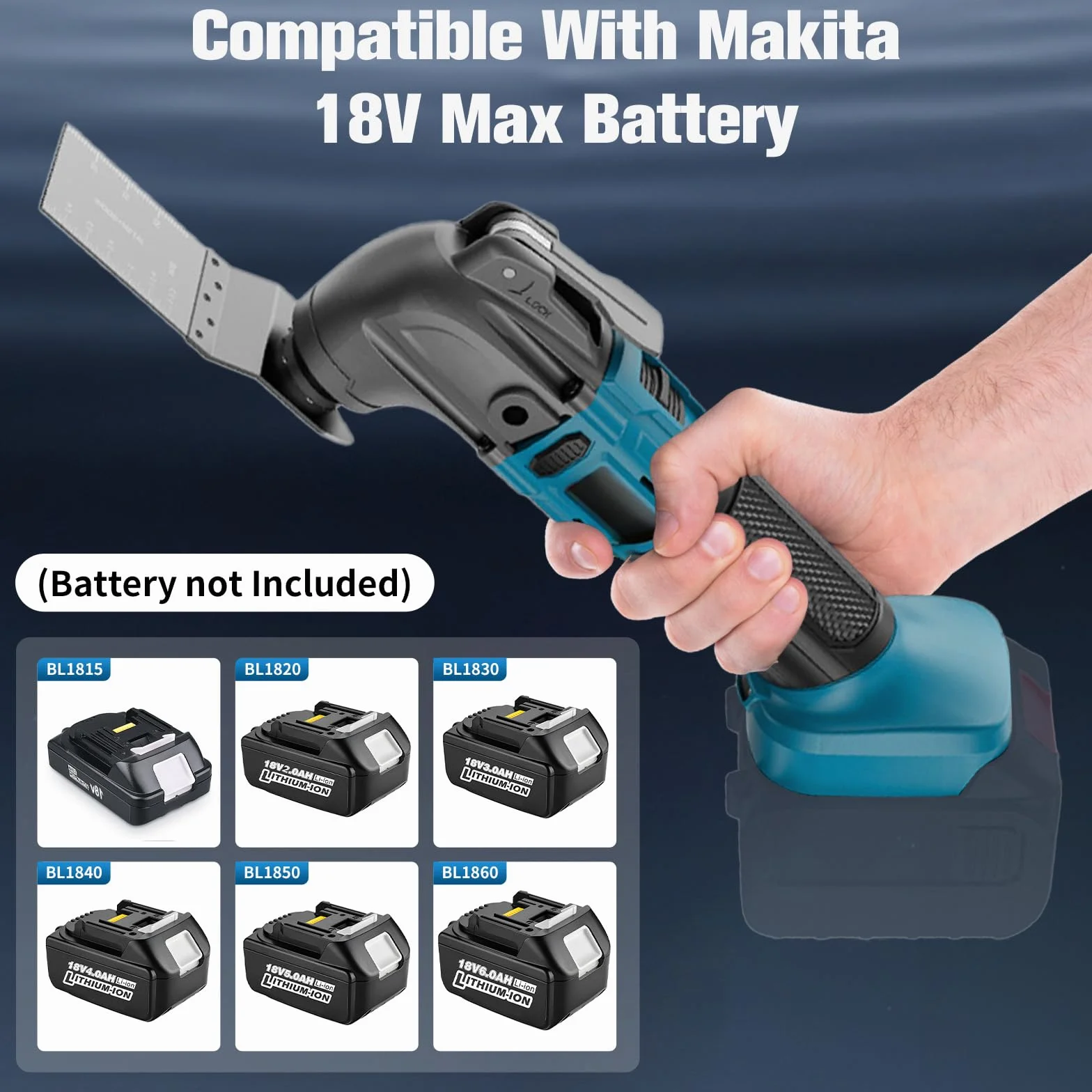 Makita 18V Li-Ion Wielofunkcyjne Narzędzie Oscylacyjne Bezszczotkowy Multimaster 23 Akcesoria