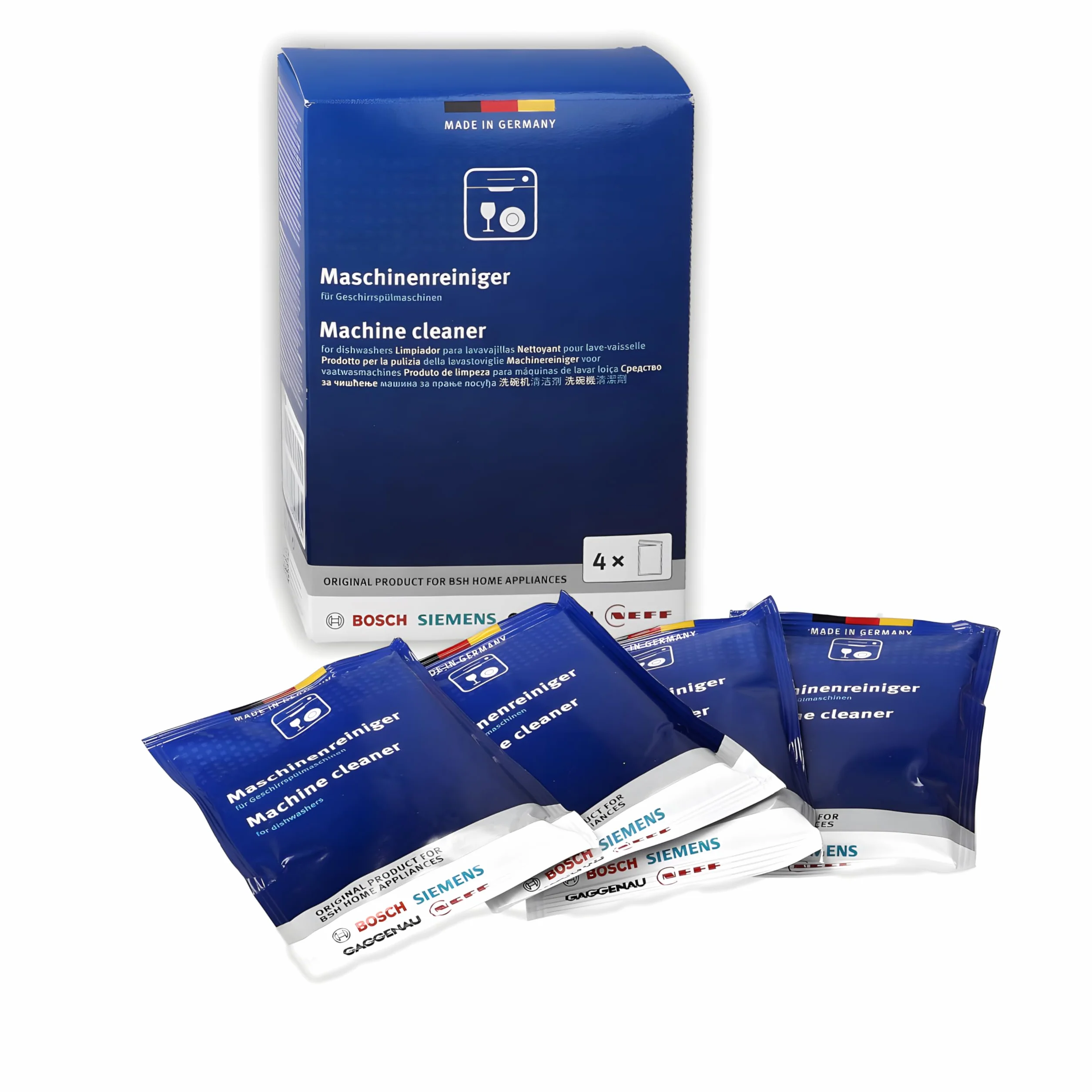 Oryginalny środek czyszczący Bosch 00312477 do zmywarki - 4 opakowania 45 g (4 x 45)