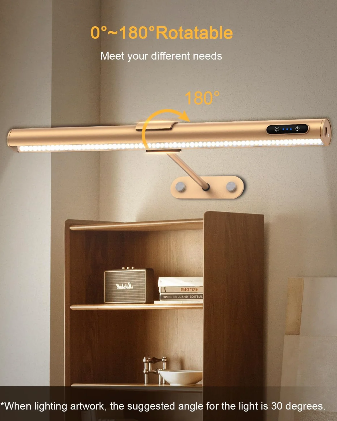 GOVSSING Bezprzewodowa lampa na zdjęcia 40 cm 4000 mAh 3 tryby oświetlenia z pilotem