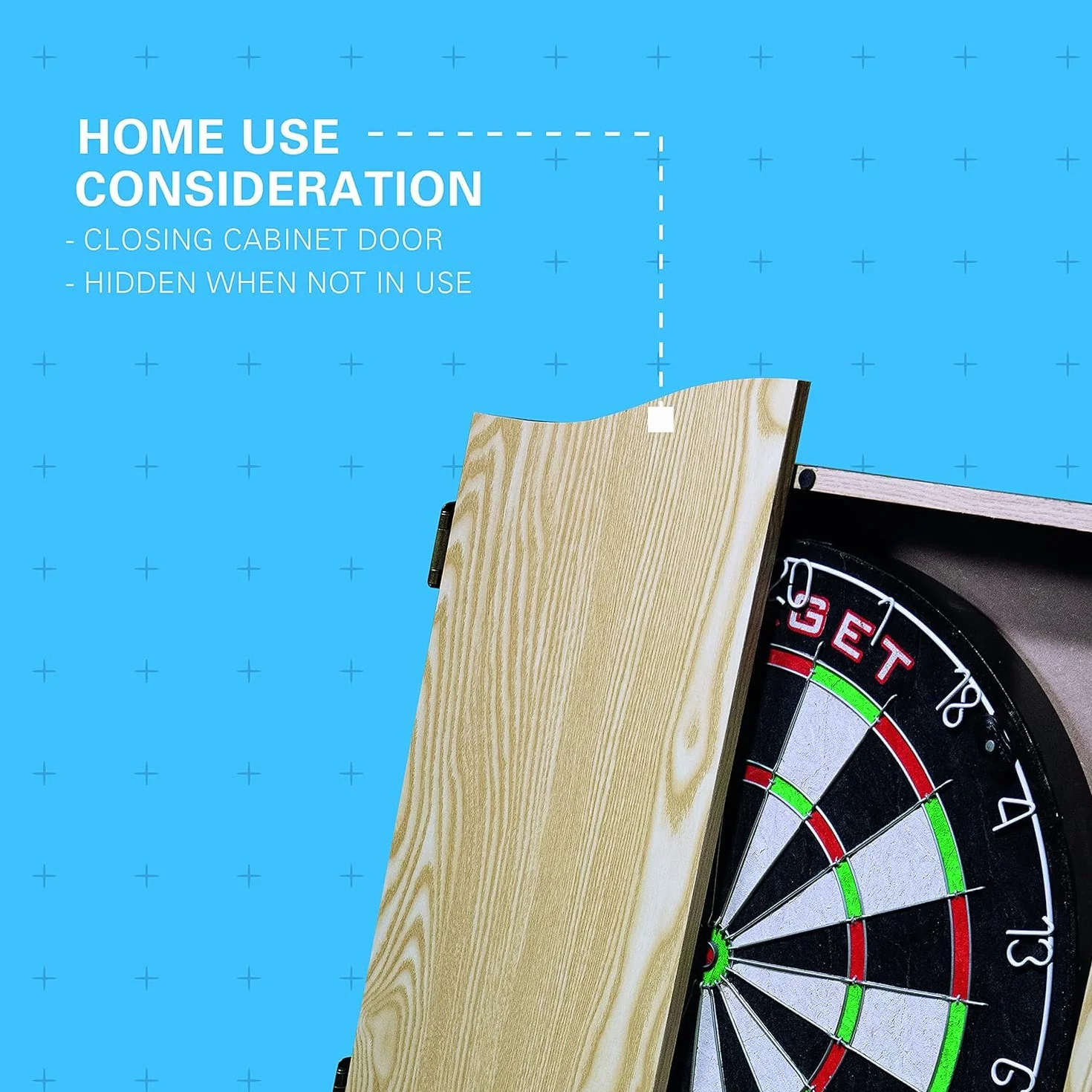 Target Darts Tarcza do darta na mistrzostwach świata w jednym domowym gabinecie z dwoma zestawami rzutek, jasnobrązowa, standardowa