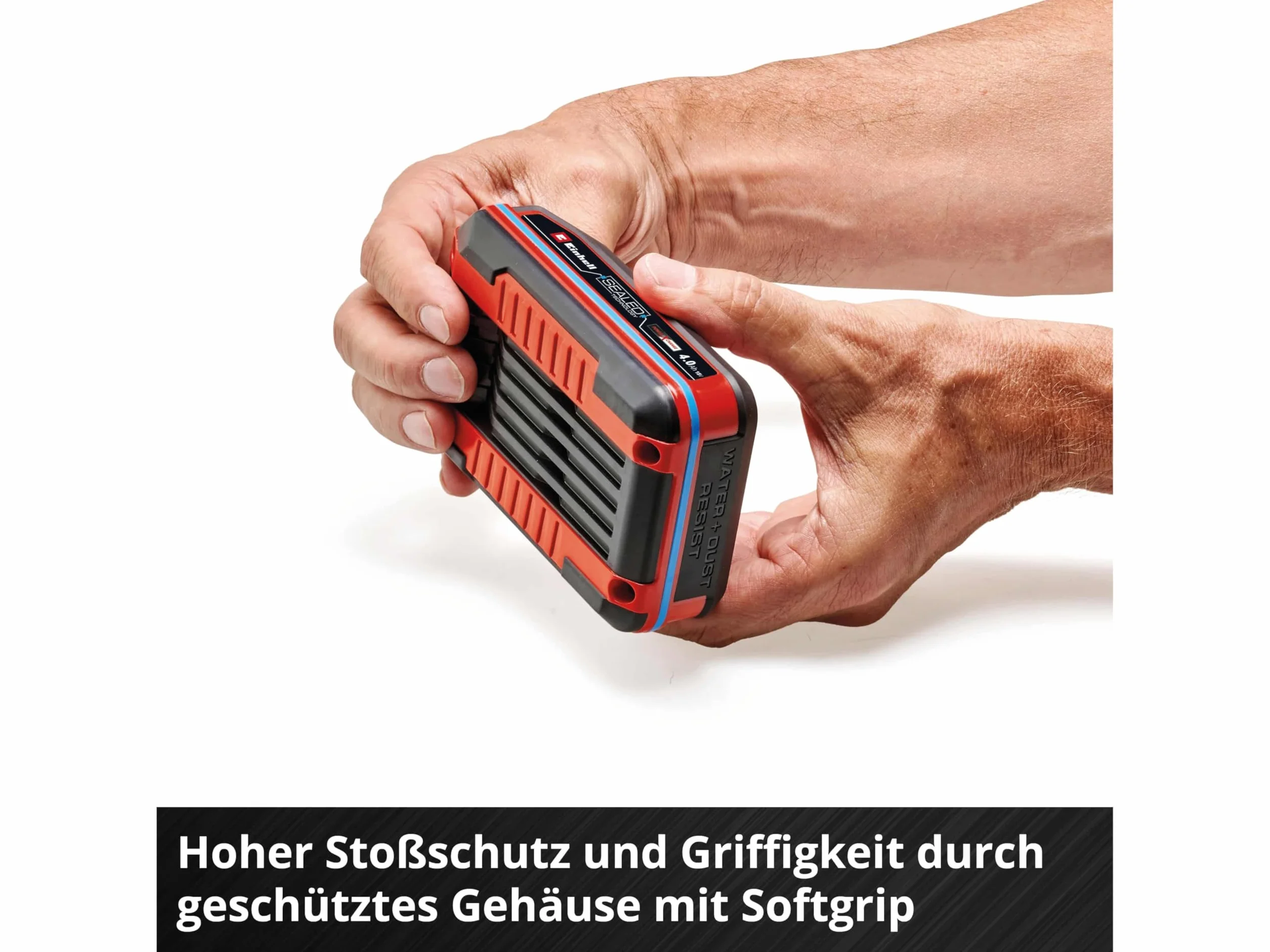 Einhell Wodoodporna bateria 4,0 Ah SEALED Power X-Change PLUS (litowo-jonowa, 18 V, do wszystkich urządzeń Einhell Power X-Change, zabezpieczona przed kurzem i strumieniem wody)