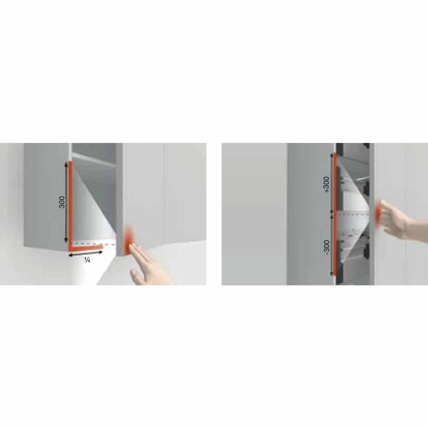 Blum Tip-on do drzwi 956A1004 wersja długa z magnesem, szara