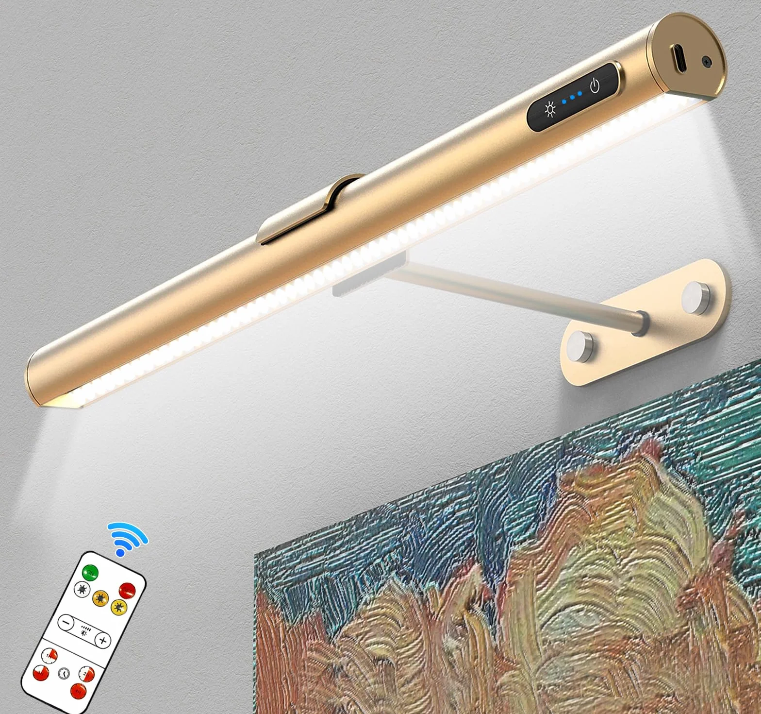 GOVSSING Bezprzewodowa lampa na zdjęcia 40 cm 4000 mAh 3 tryby oświetlenia z pilotem