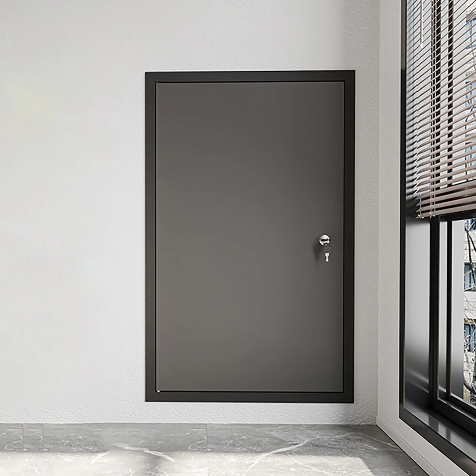 Aluminiowy panel dostępowy do płyt kartonowo-gipsowych 30x50 cali, 28x40 cali, 24x30 cali, 20x20 - zamykany właz inspekcyjny do ścian i sufitów(Black,70x115cm)
