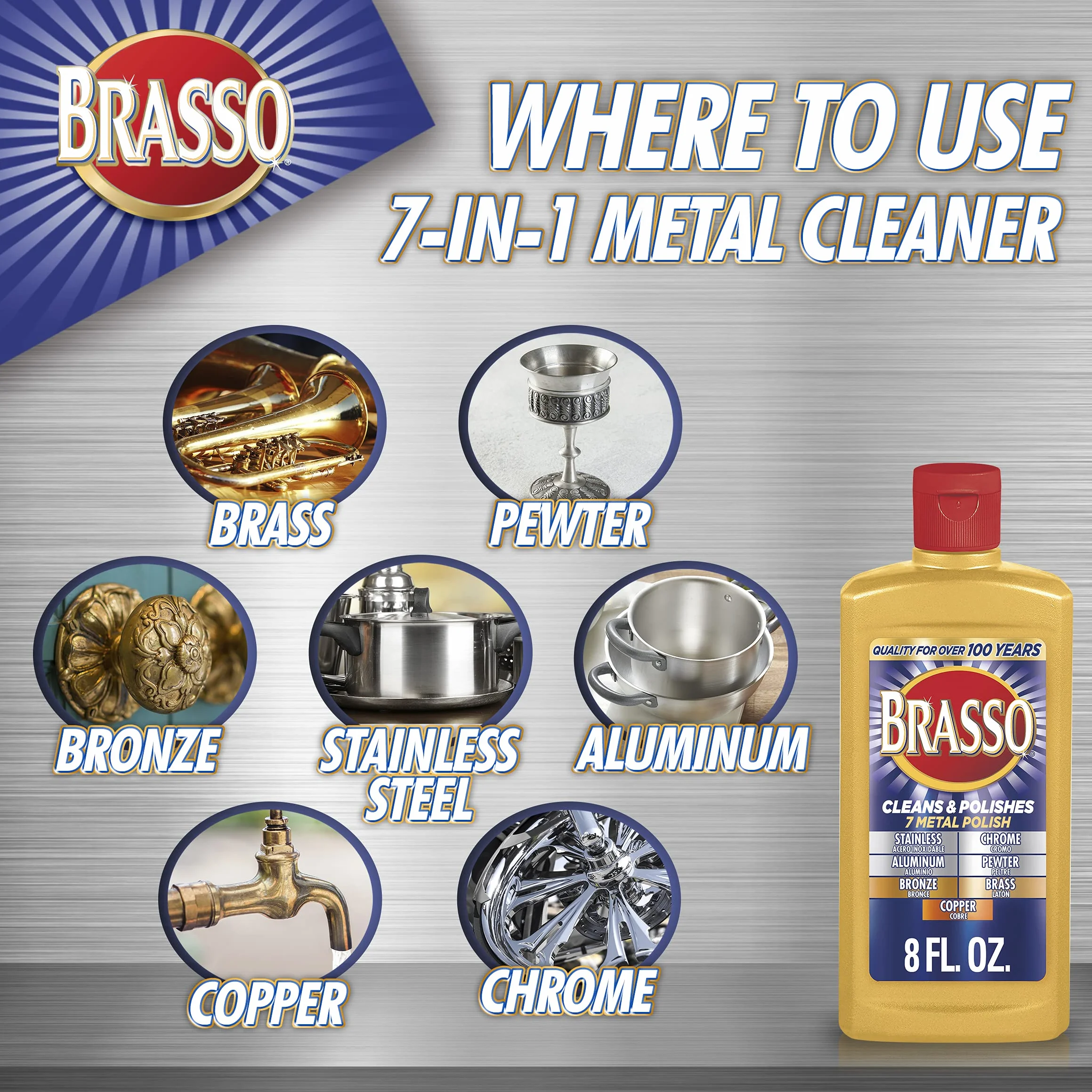 Brasso Wielofunkcyjny lakier do metalu, 237 ml