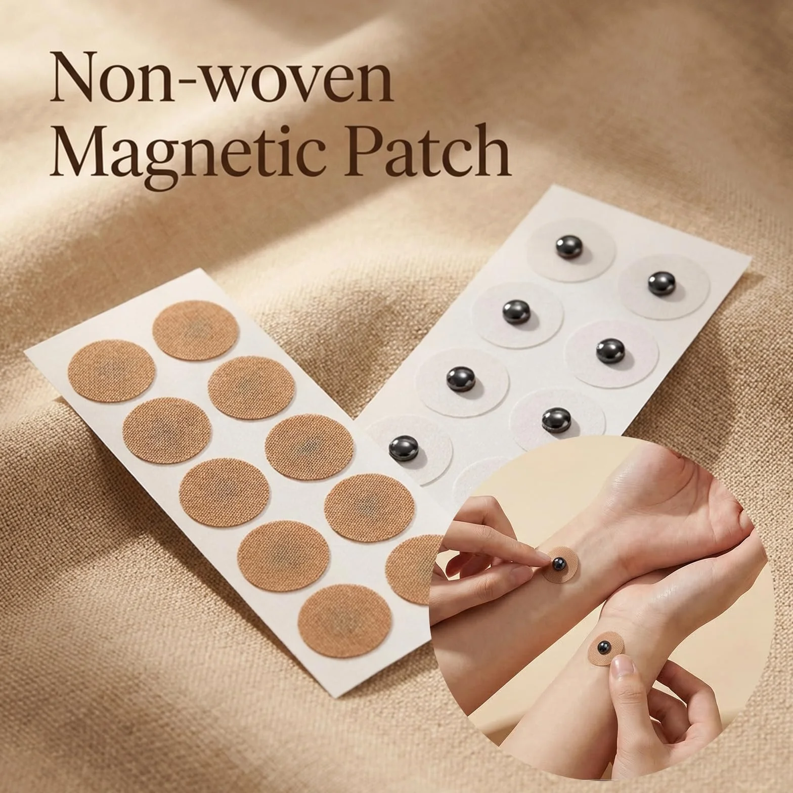 Magnetyczne plastry do akupunktury 50 sztuk 21 mm wielokrotnego użytku